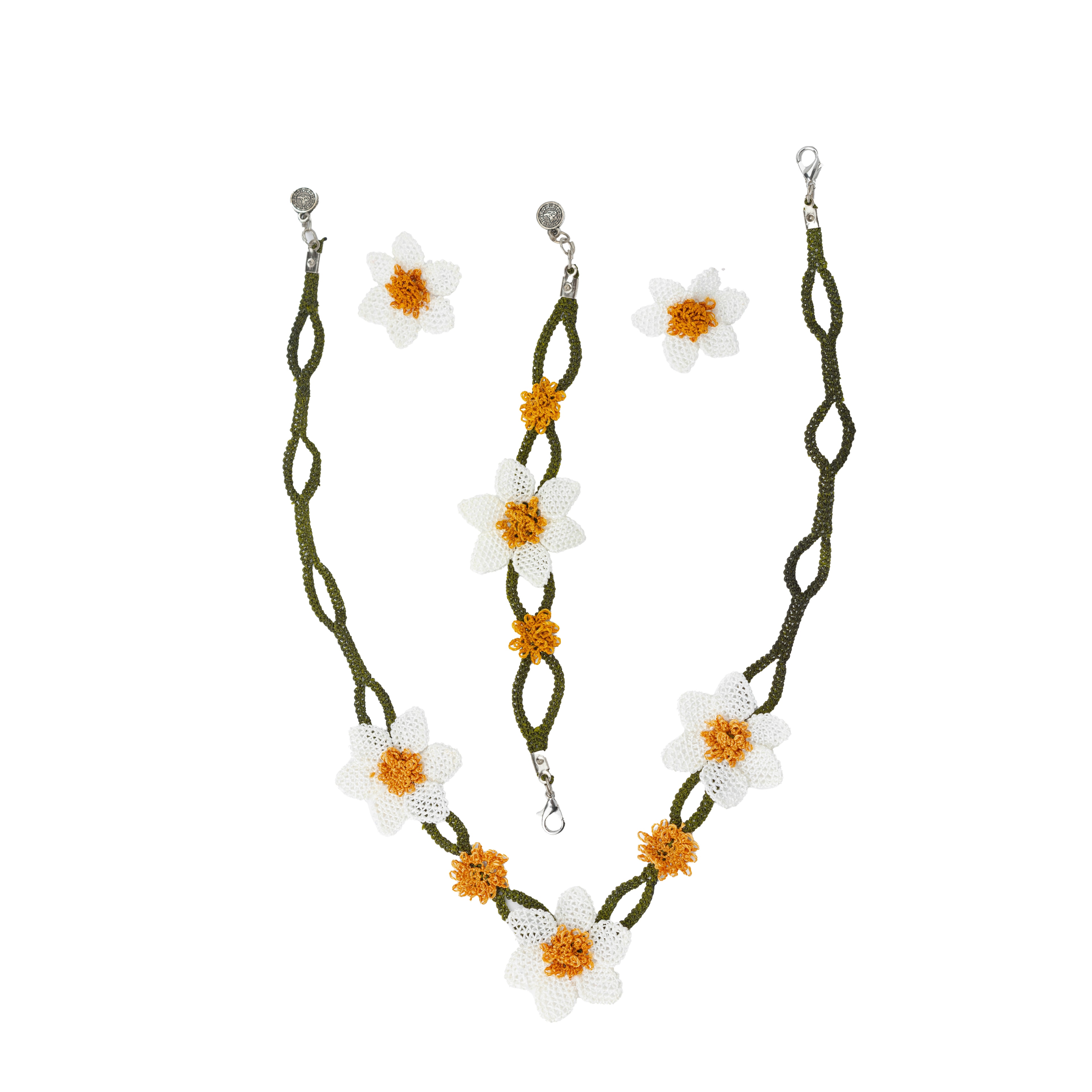 İğne Oyası Anne Sevgisi Kolye Küpe Bileklik  Takım