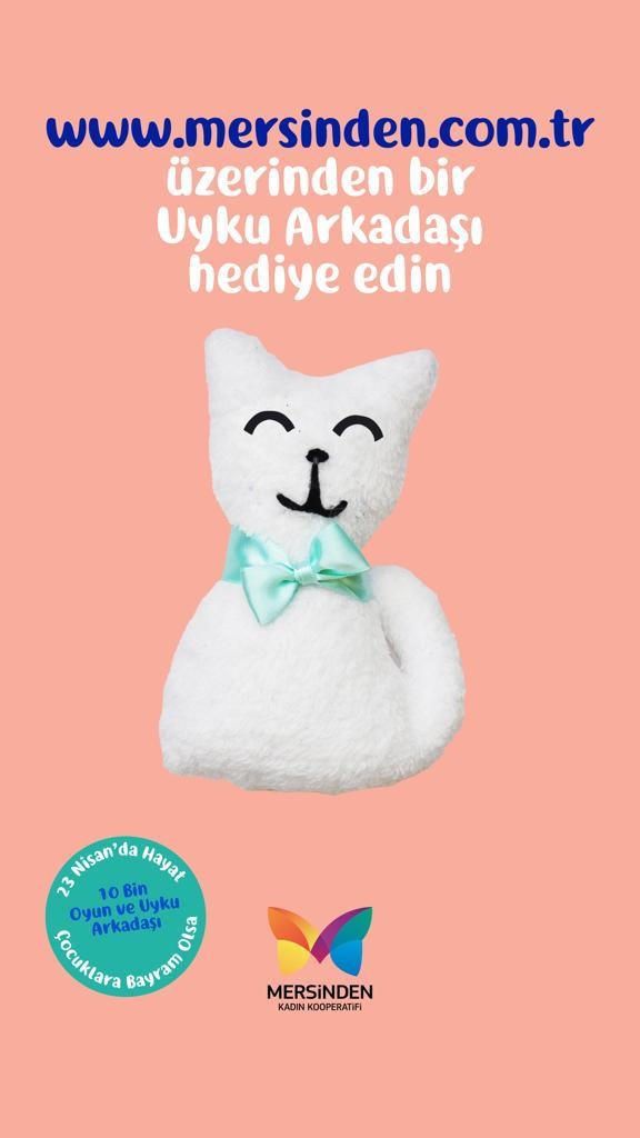 Mersinden                                                Uyku Arkdaşım Kedi Bez Oyuncak