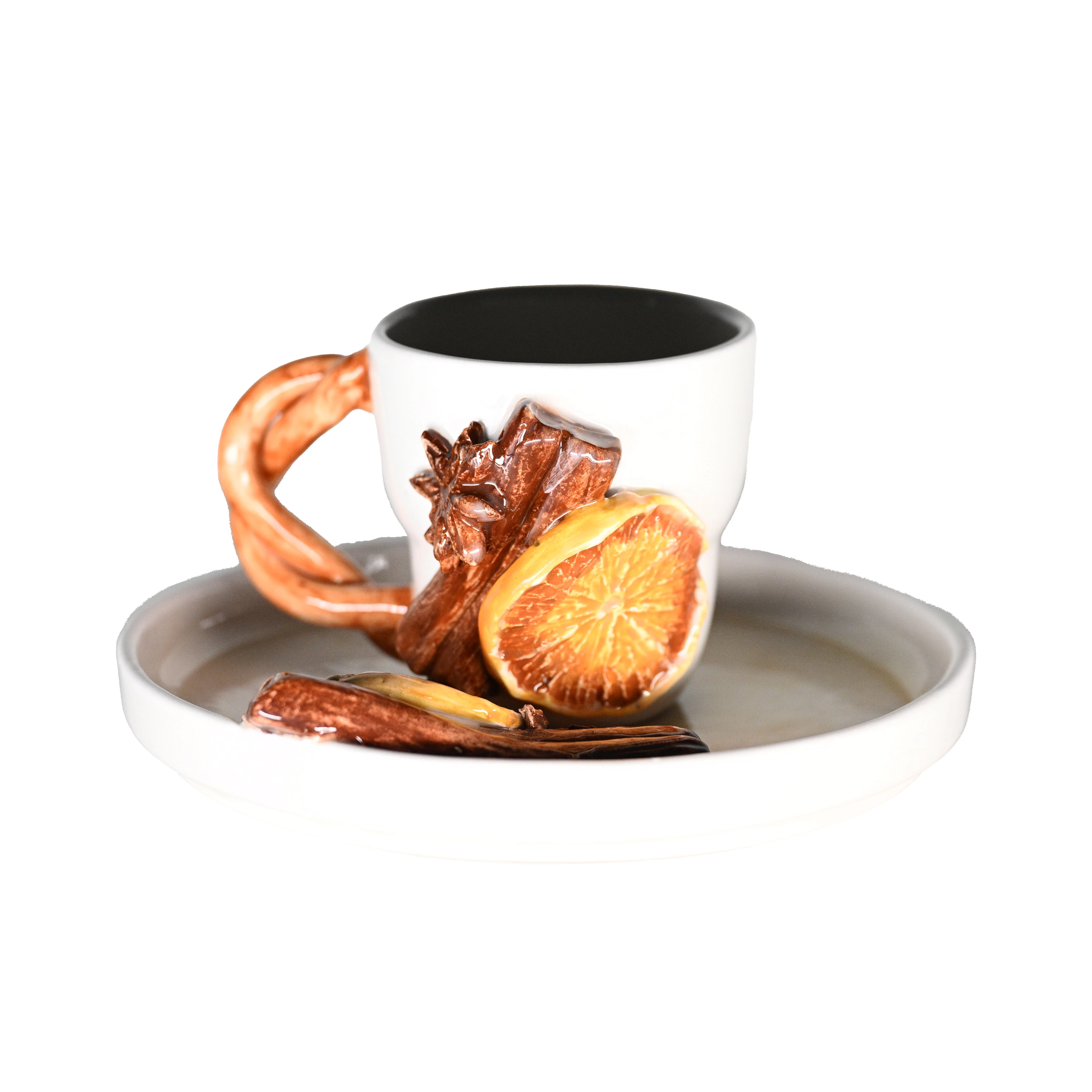 Seramik  Tatçınlı Tabaklı Türk Kahvesi Takımı