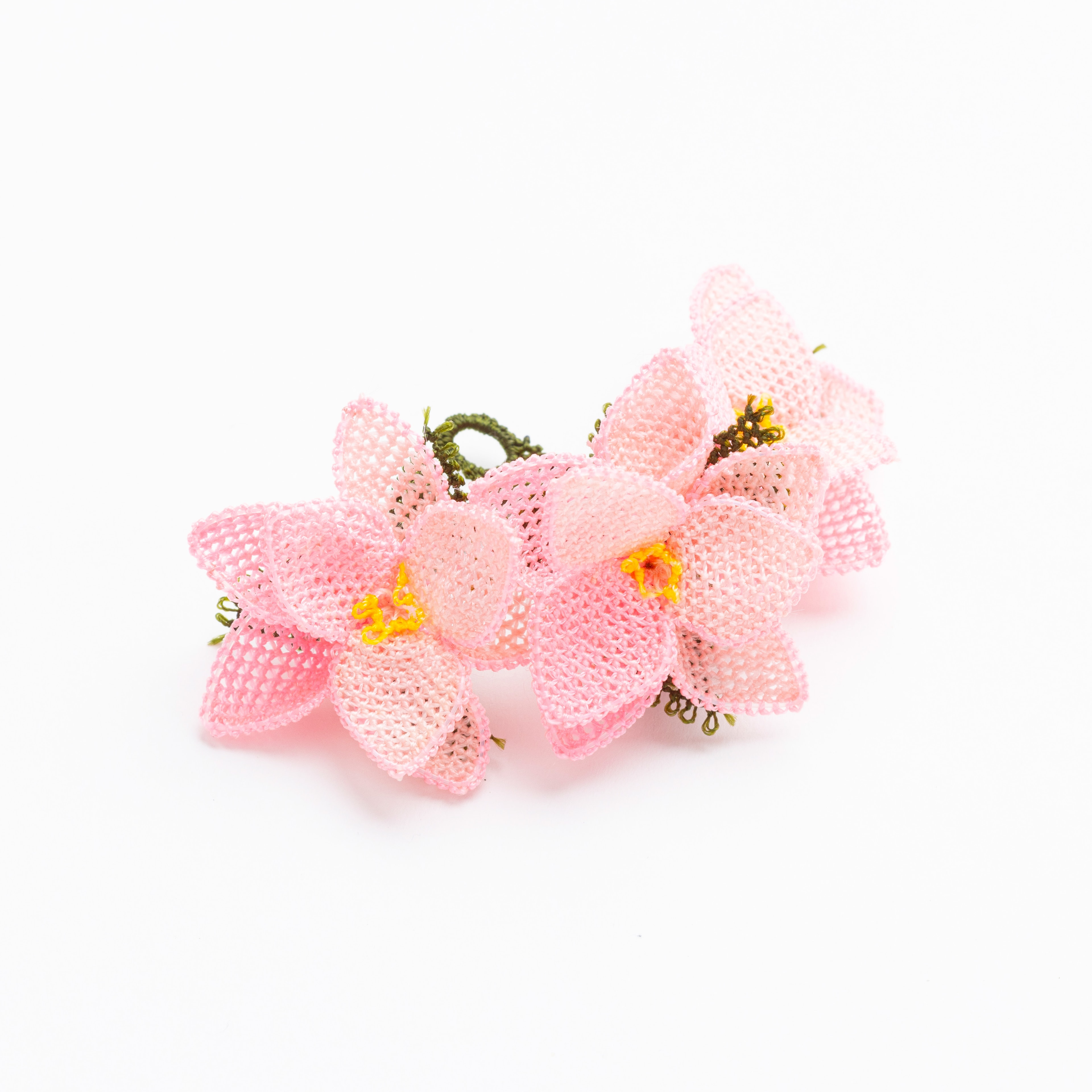 İğne Oyası Broş Renkli