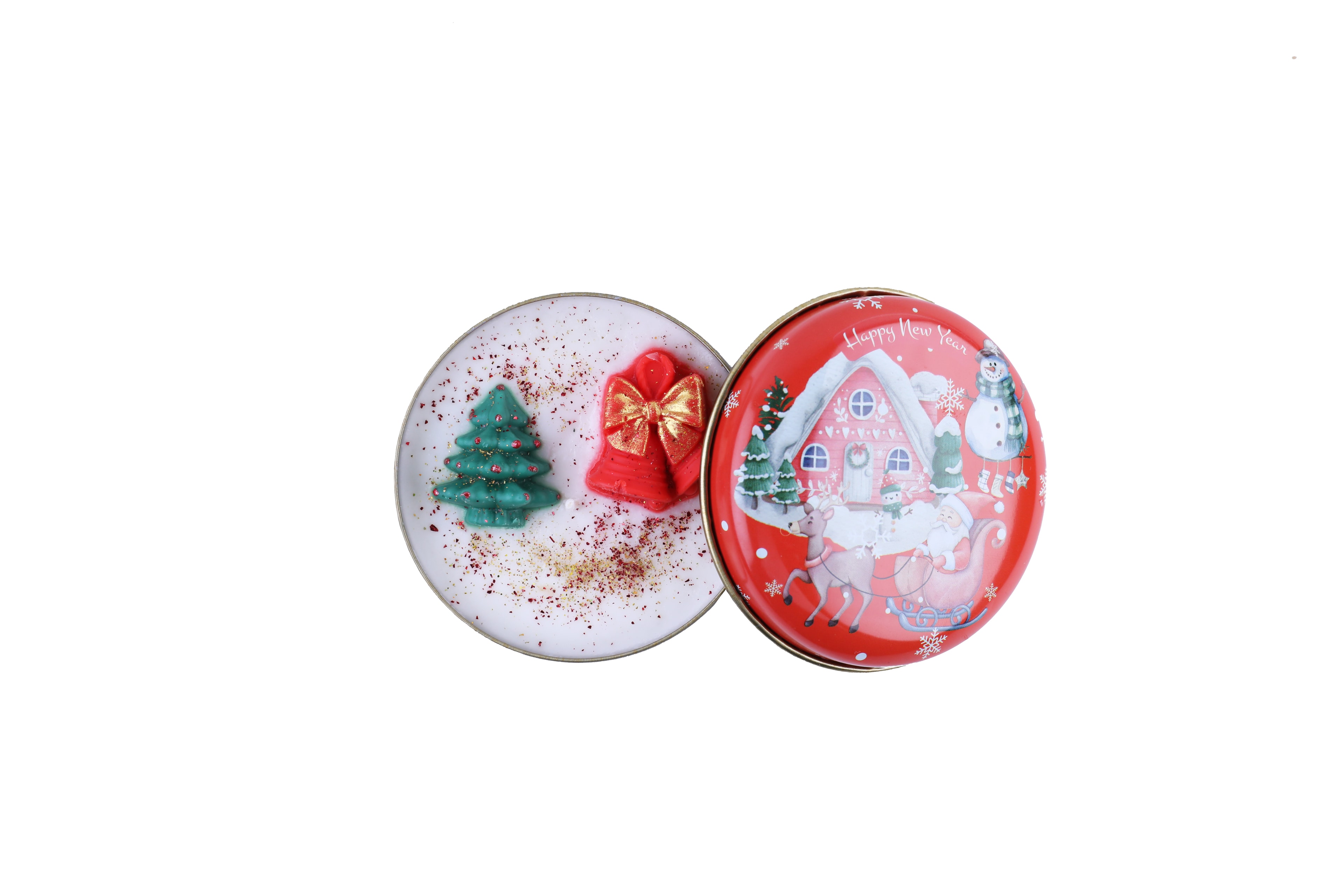 Teneke Kutuda Rengarek Yılbaşı Mumları