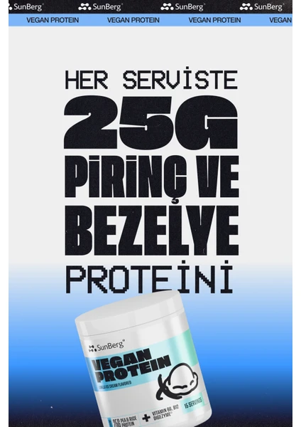 Vegan Protein 15 Servis (Vanilya & Karamel Aromalı)
