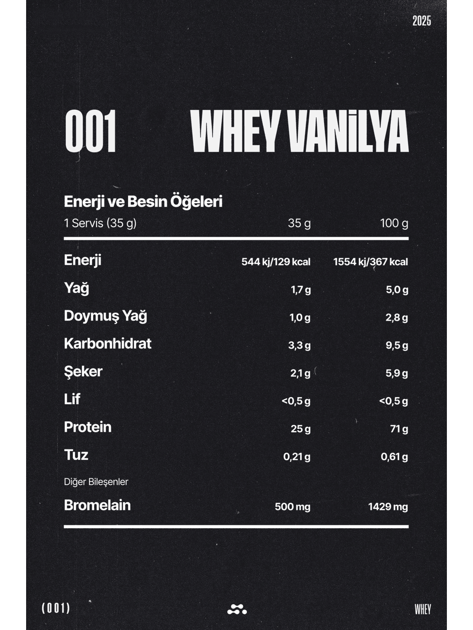 Whey Protein 30 Servis (Vanilya Aromalı)