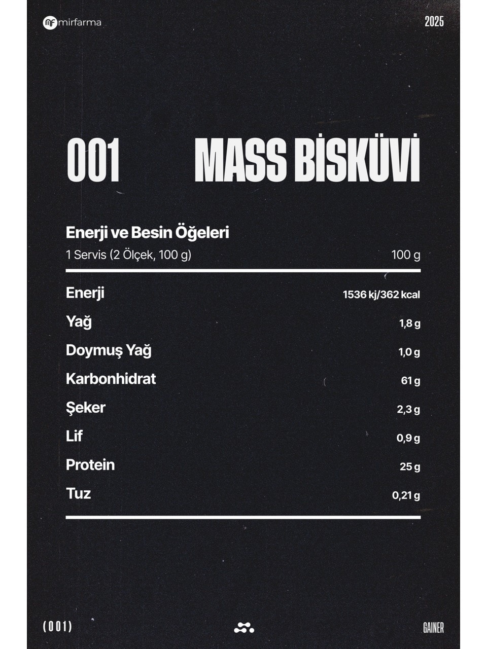 Mass Gainer 30 Servis (Bisküvi Aromalı)