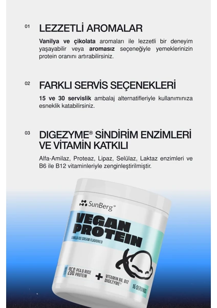 Vegan Protein 15 Servis (Vanilya & Karamel Aromalı)