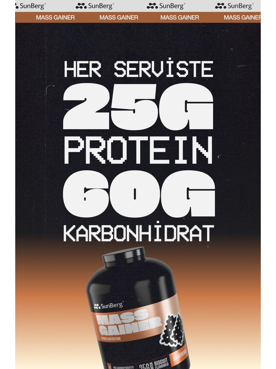 Mass Gainer 30 Servis (Bisküvi Aromalı)