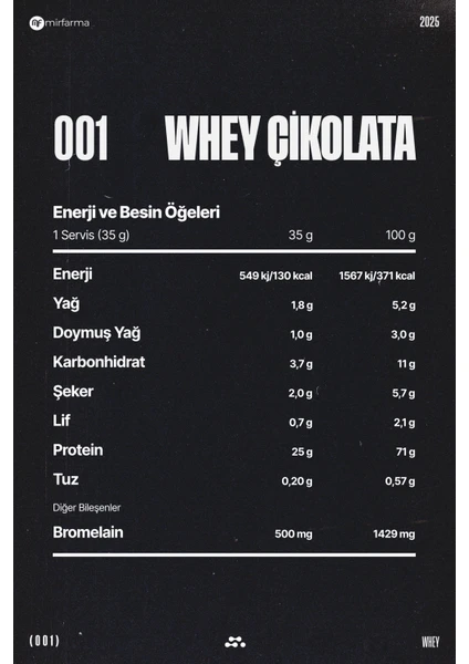 Whey Protein 60 Servis (Çikolata Aromalı)