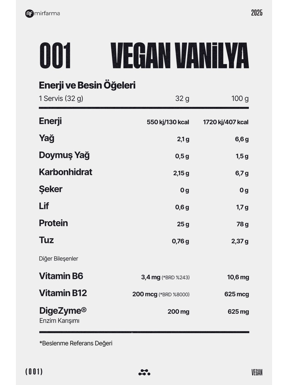 Vegan Protein 30 Servis (Vanilya & Karamel Aromalı)