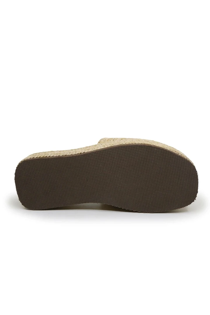 Elvina Hasır Dolgu Topuklu Terlik