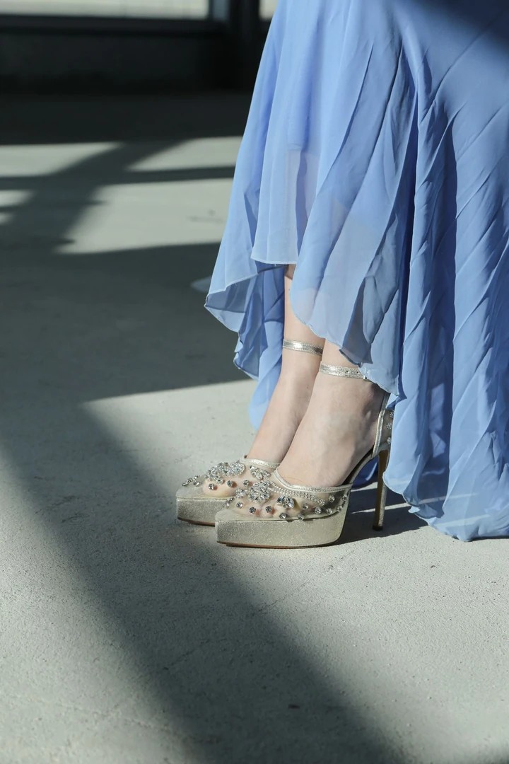 Flora Dore Taş Detaylı Platform Topuklu Ayakkabı