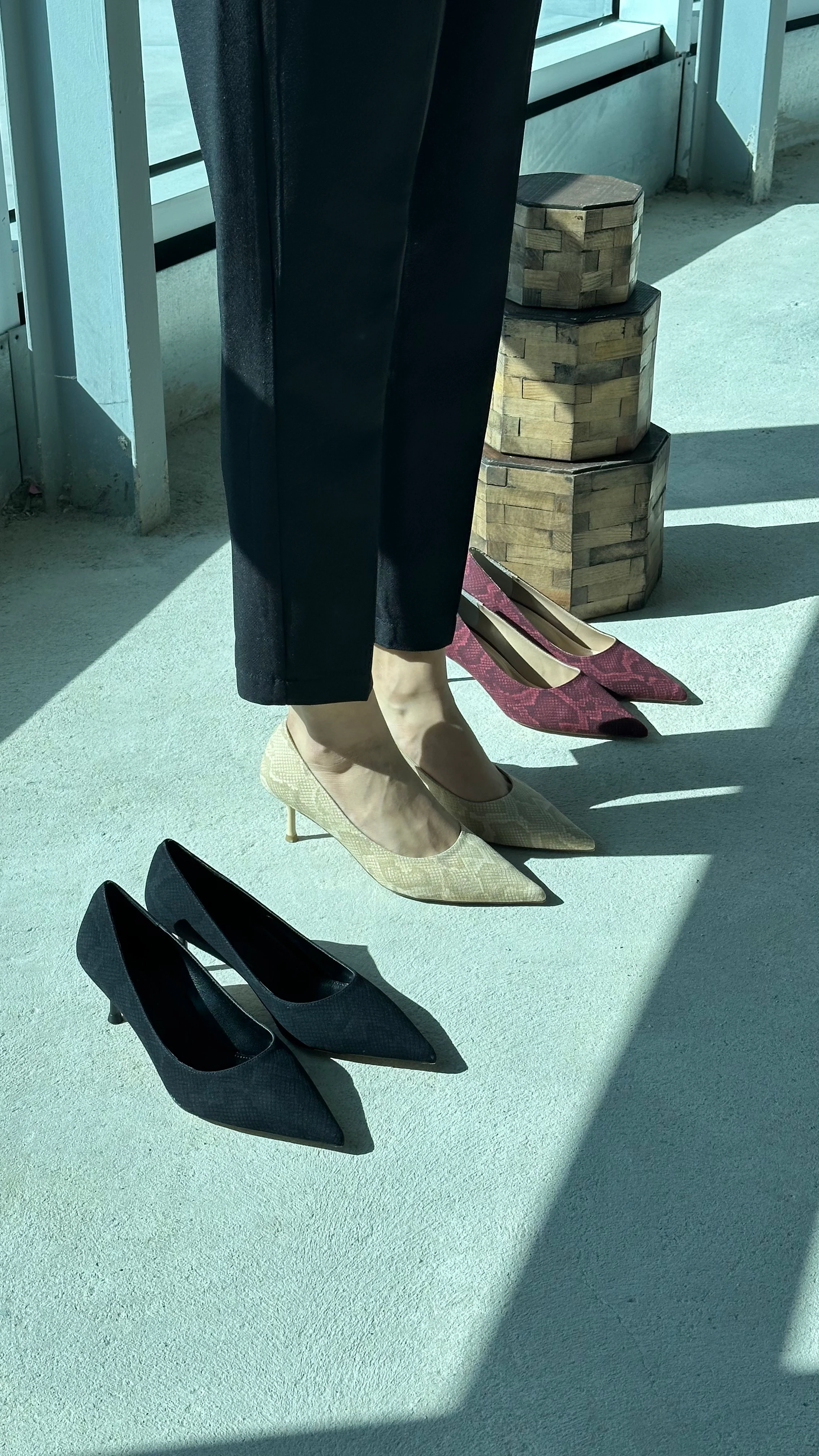 Tanya Süet Kısa Topuklu Ayakkabı