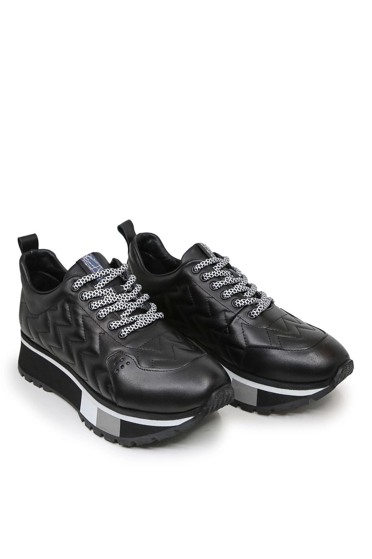 Monza Hakiki Deri Sneaker Siyah