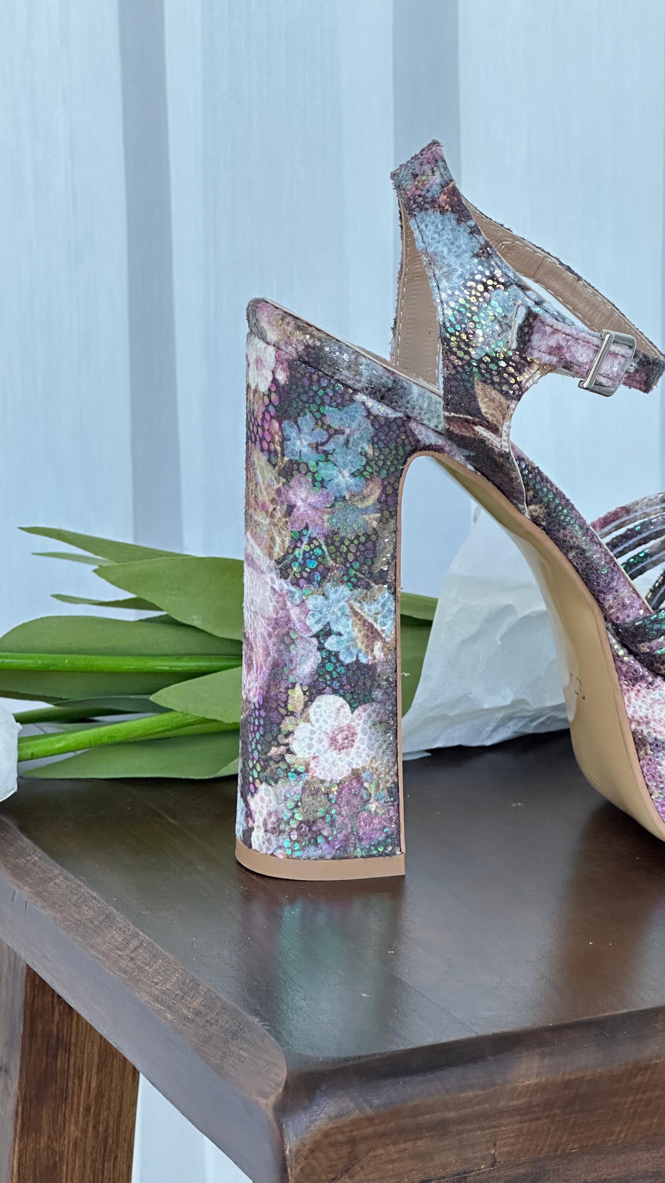 Megan Çiçek Desenli Platform Ayakkabı