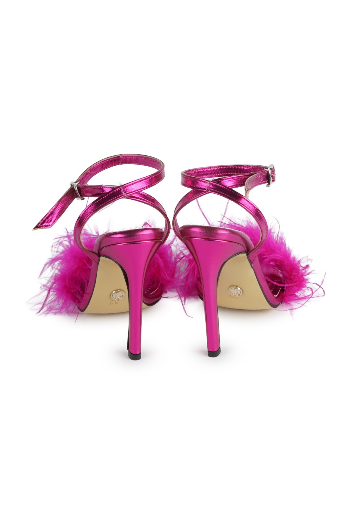 Diva Tüylü Stiletto Fuşya