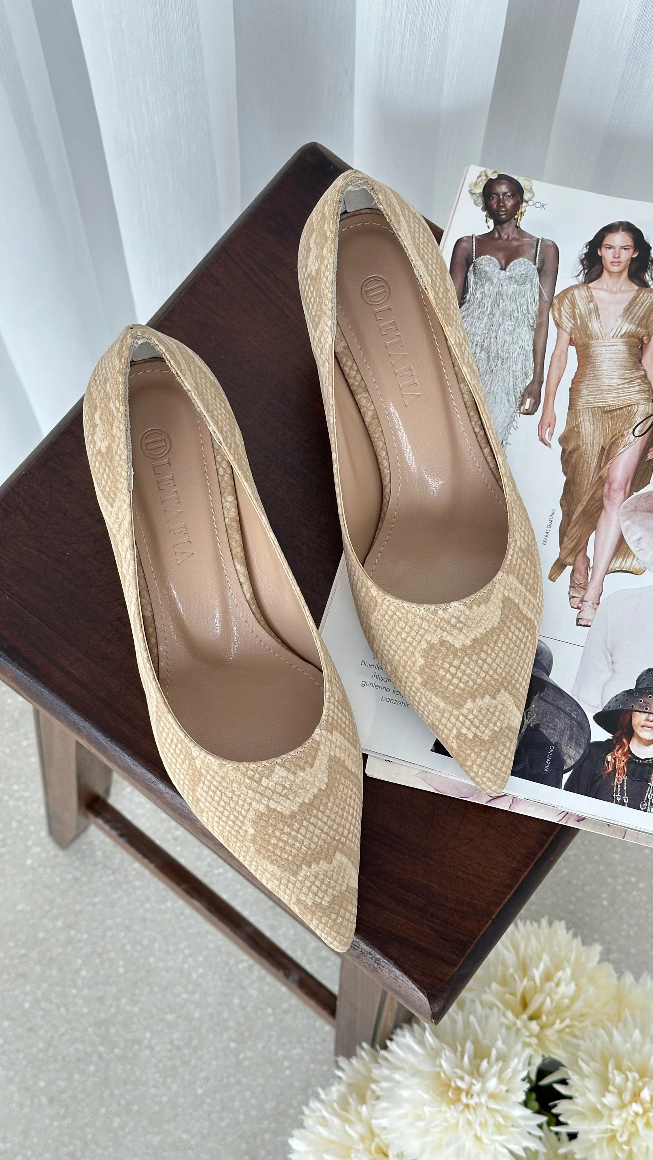 Tanya Süet Kısa Topuklu Ayakkabı