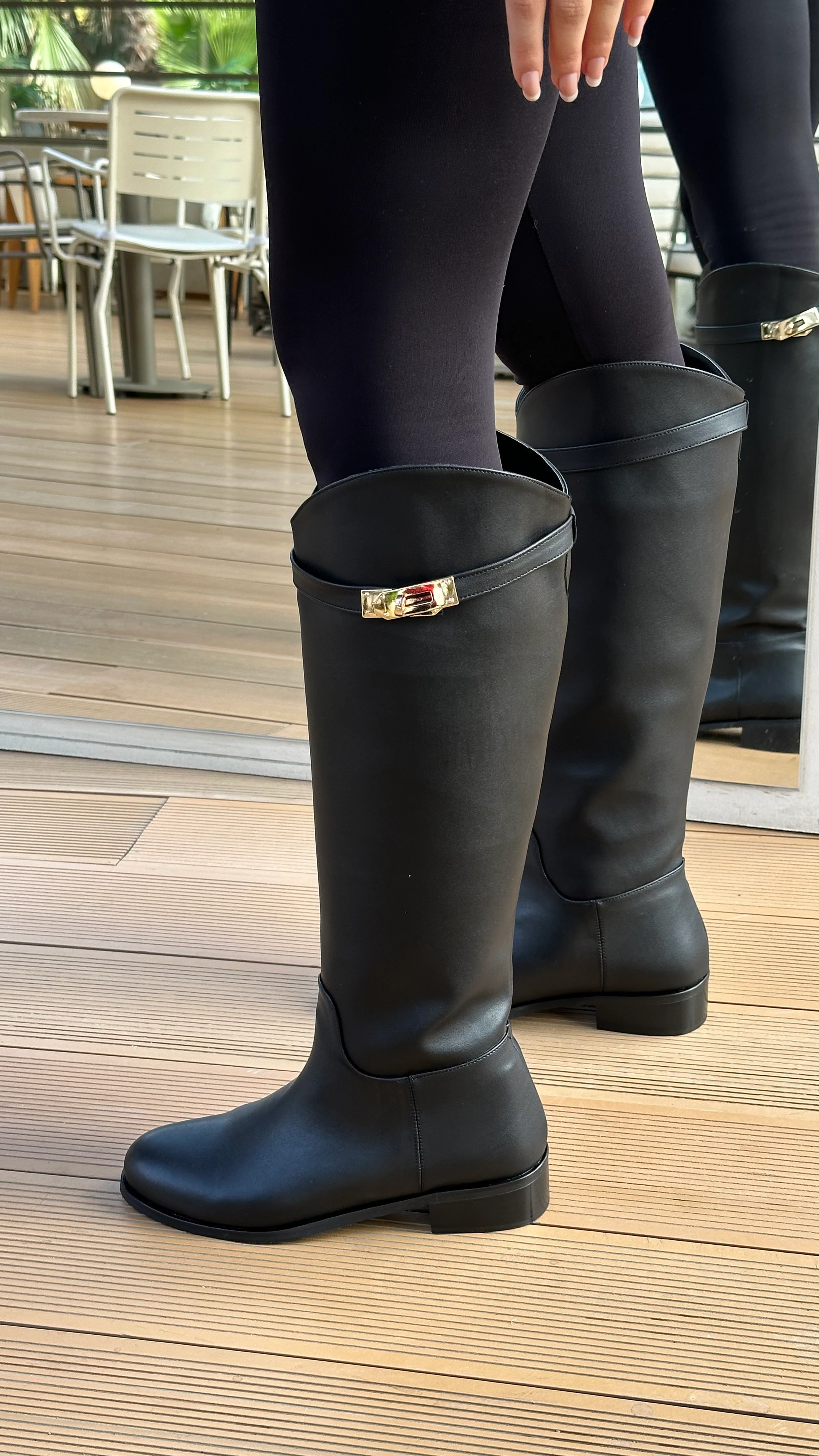 Pensa Kemer Detaylı Çizme - si̇yah