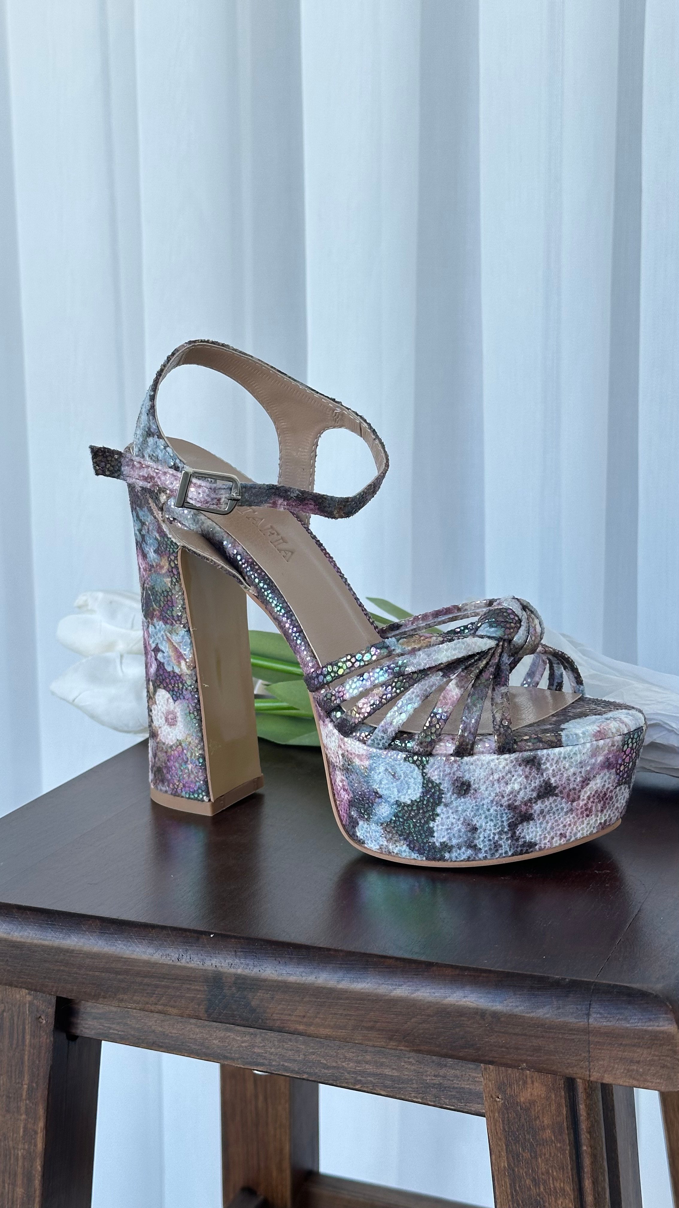 Megan Çiçek Desenli Platform Ayakkabı - çok renkli