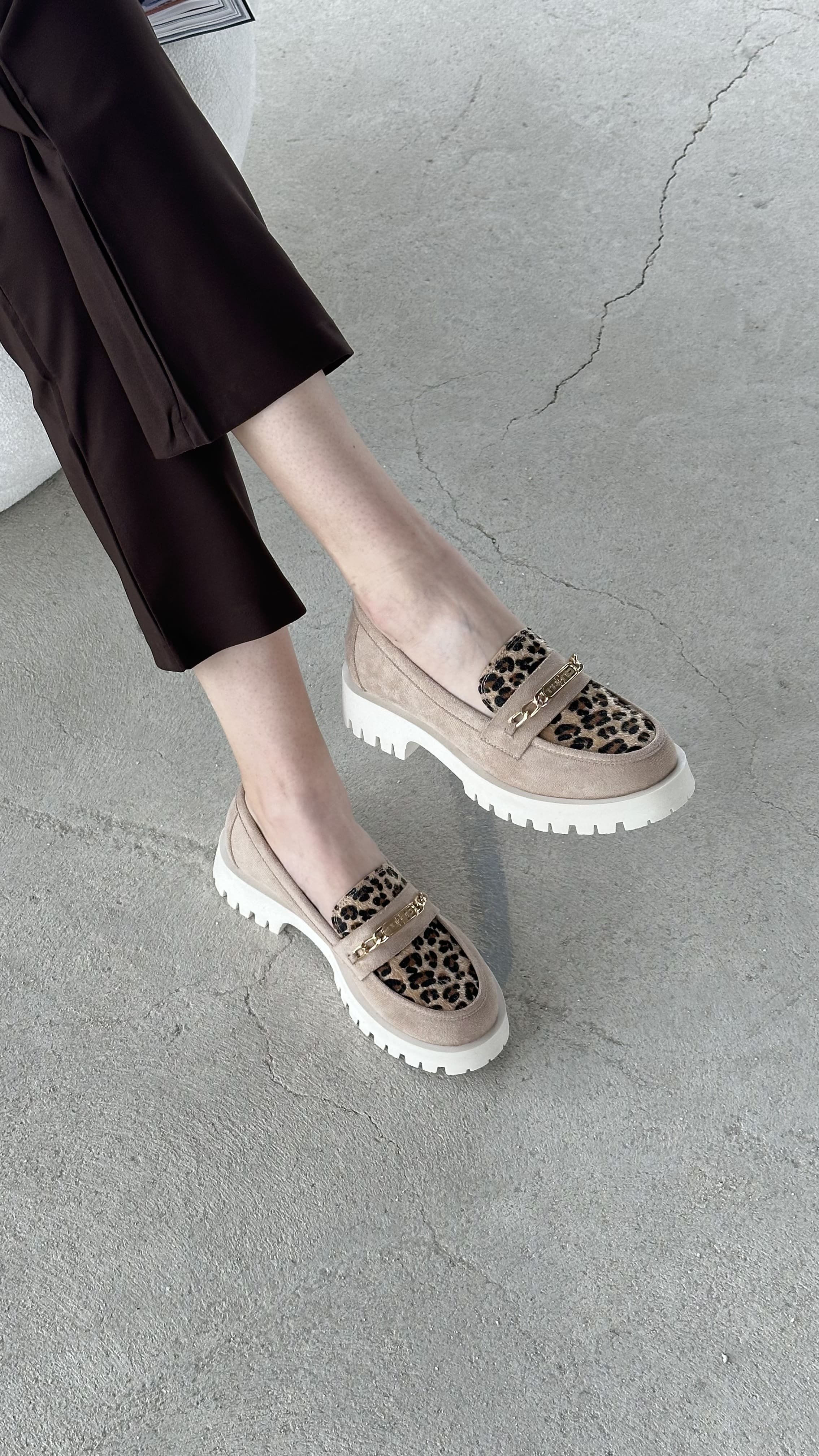 Brenda Leopar Desenli Loafer