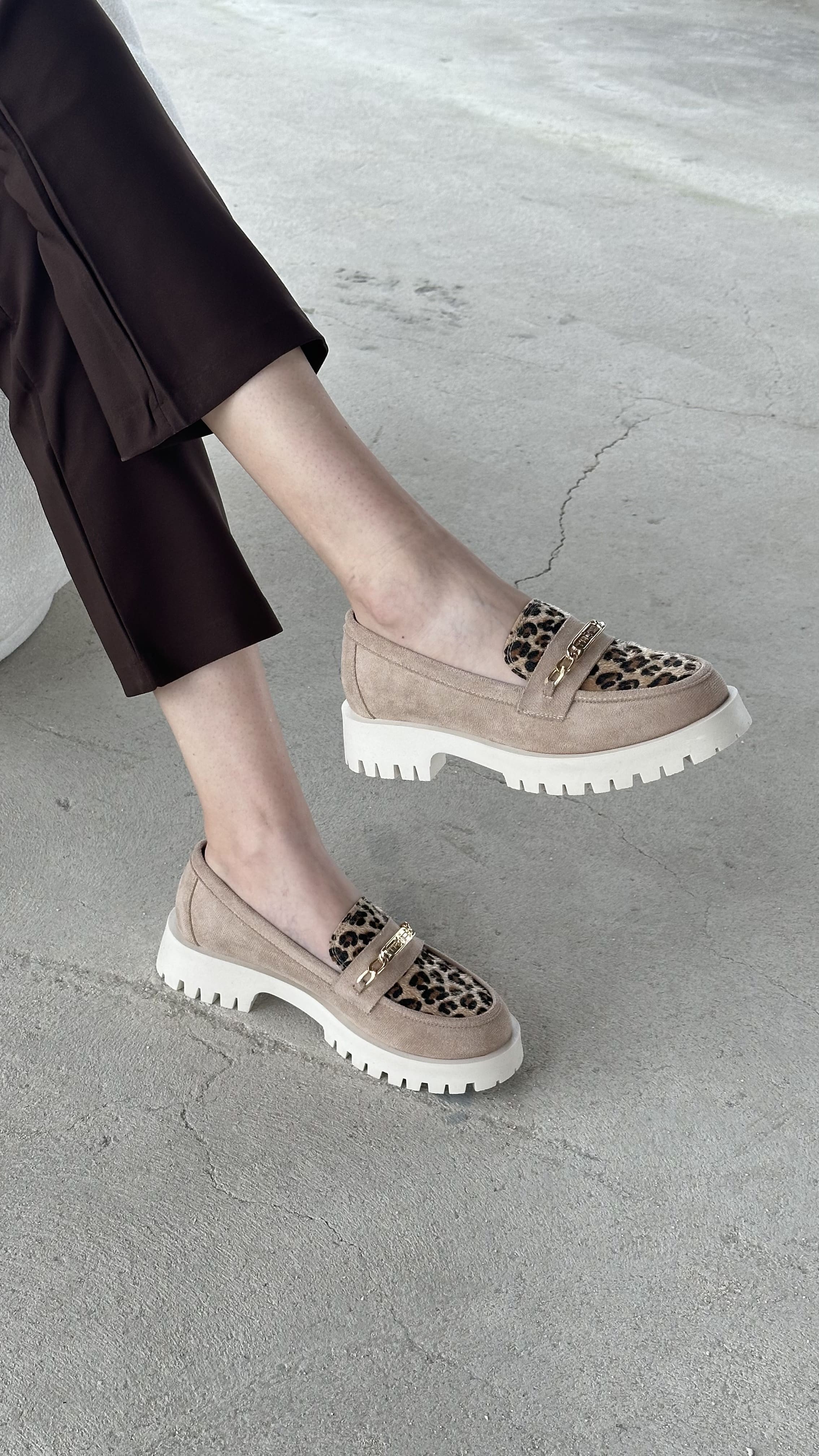 Brenda Leopar Desenli Loafer
