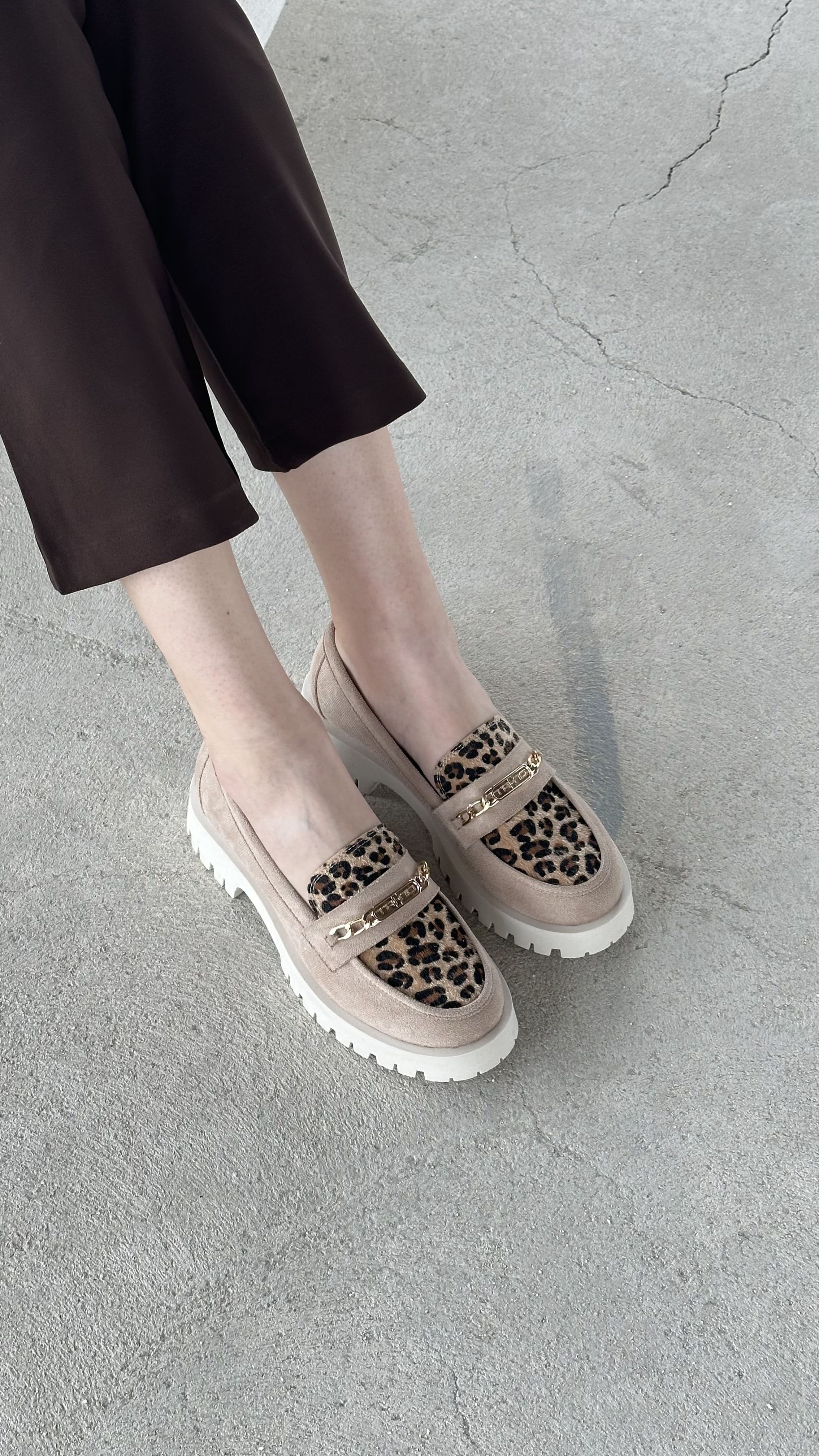Brenda Leopar Desenli Loafer