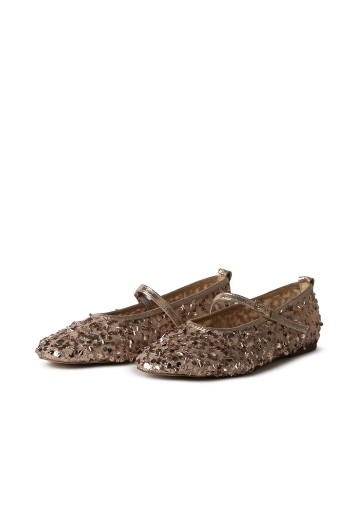 Rhoda Bronz Payetli Babet