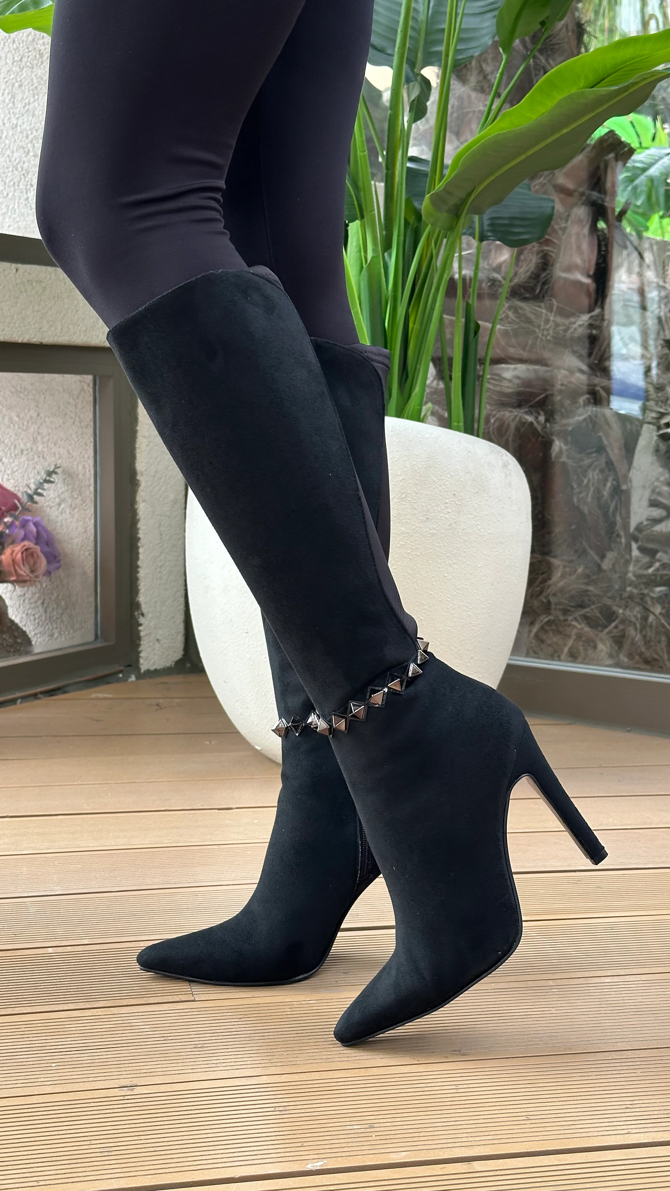 Helen Süet Topuklu Çizme