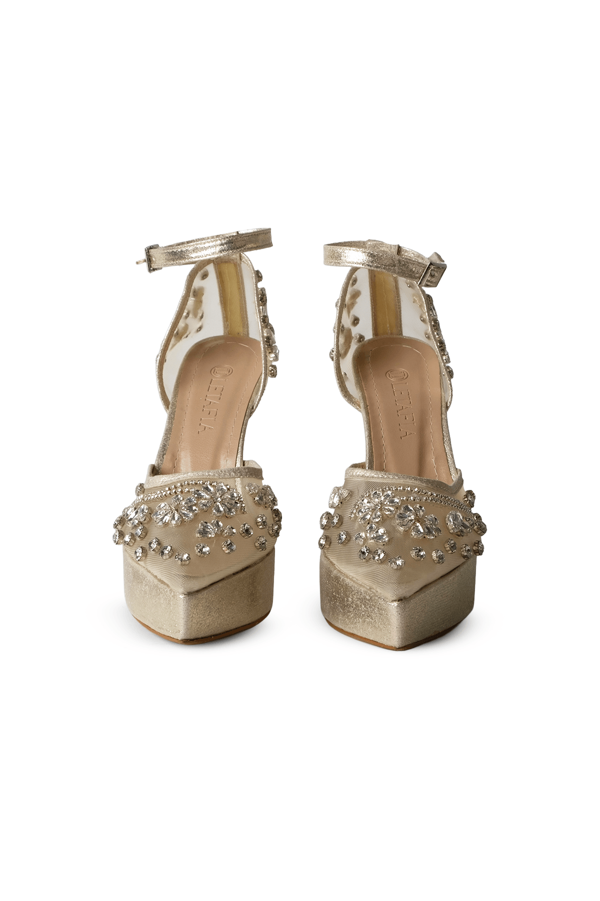 Flora Dore Taş Detaylı Platform Topuklu Ayakkabı