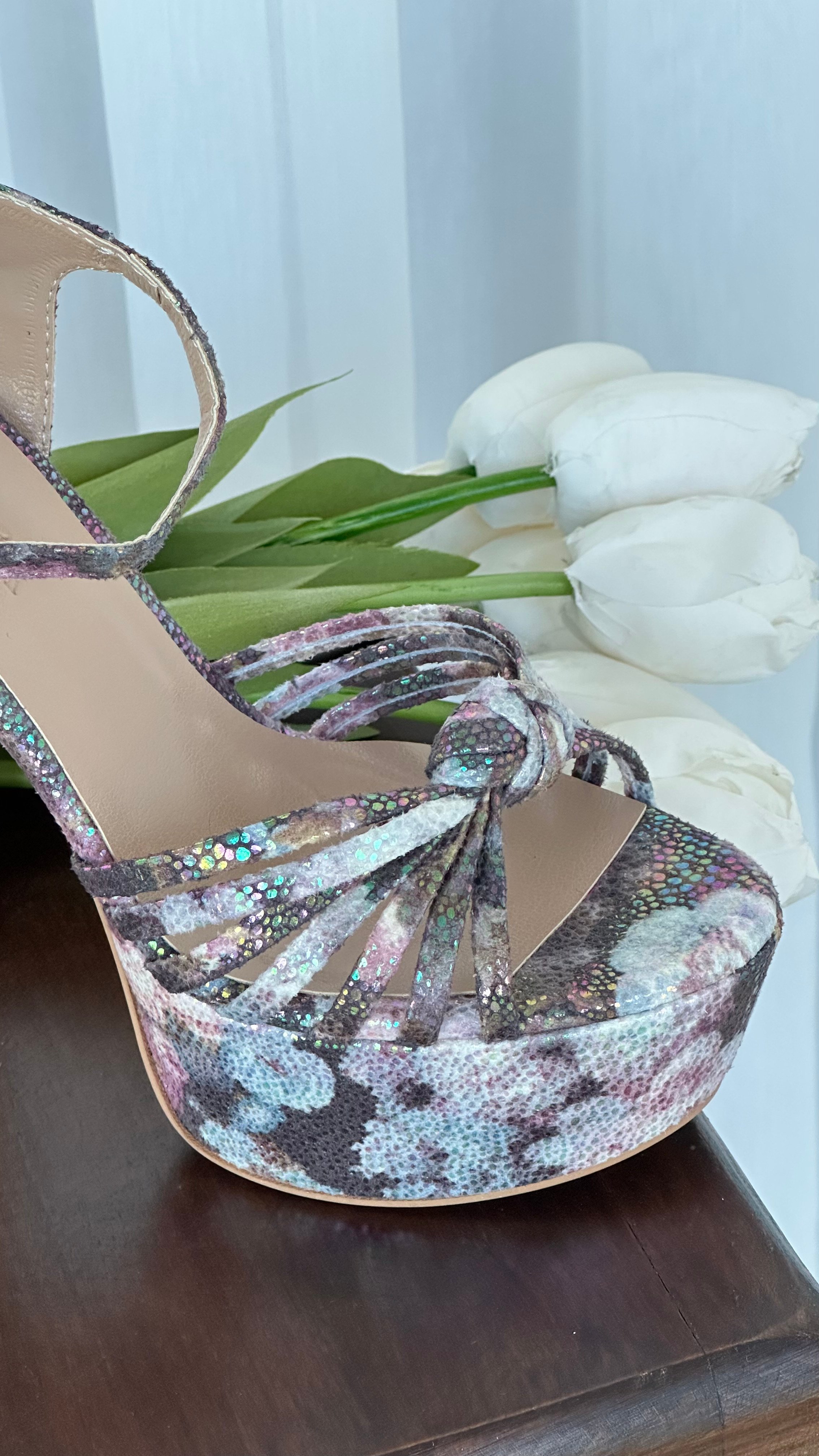 Megan Çiçek Desenli Platform Ayakkabı