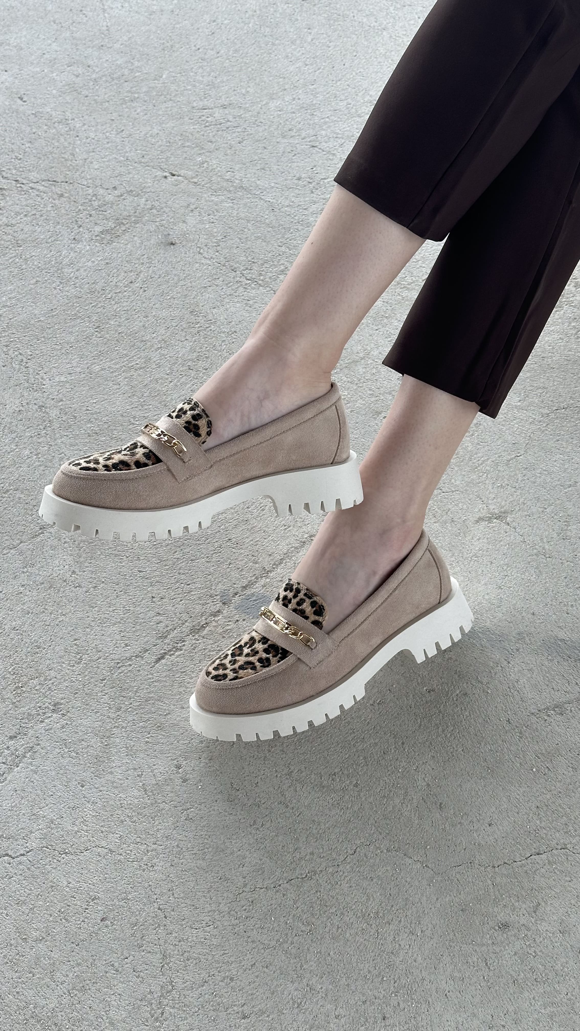 Brenda Leopar Desenli Loafer