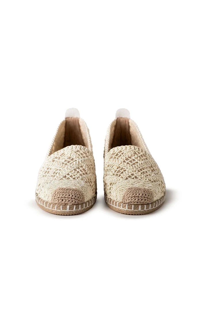 Mayfair Bej Dantel Detaylı Espadril