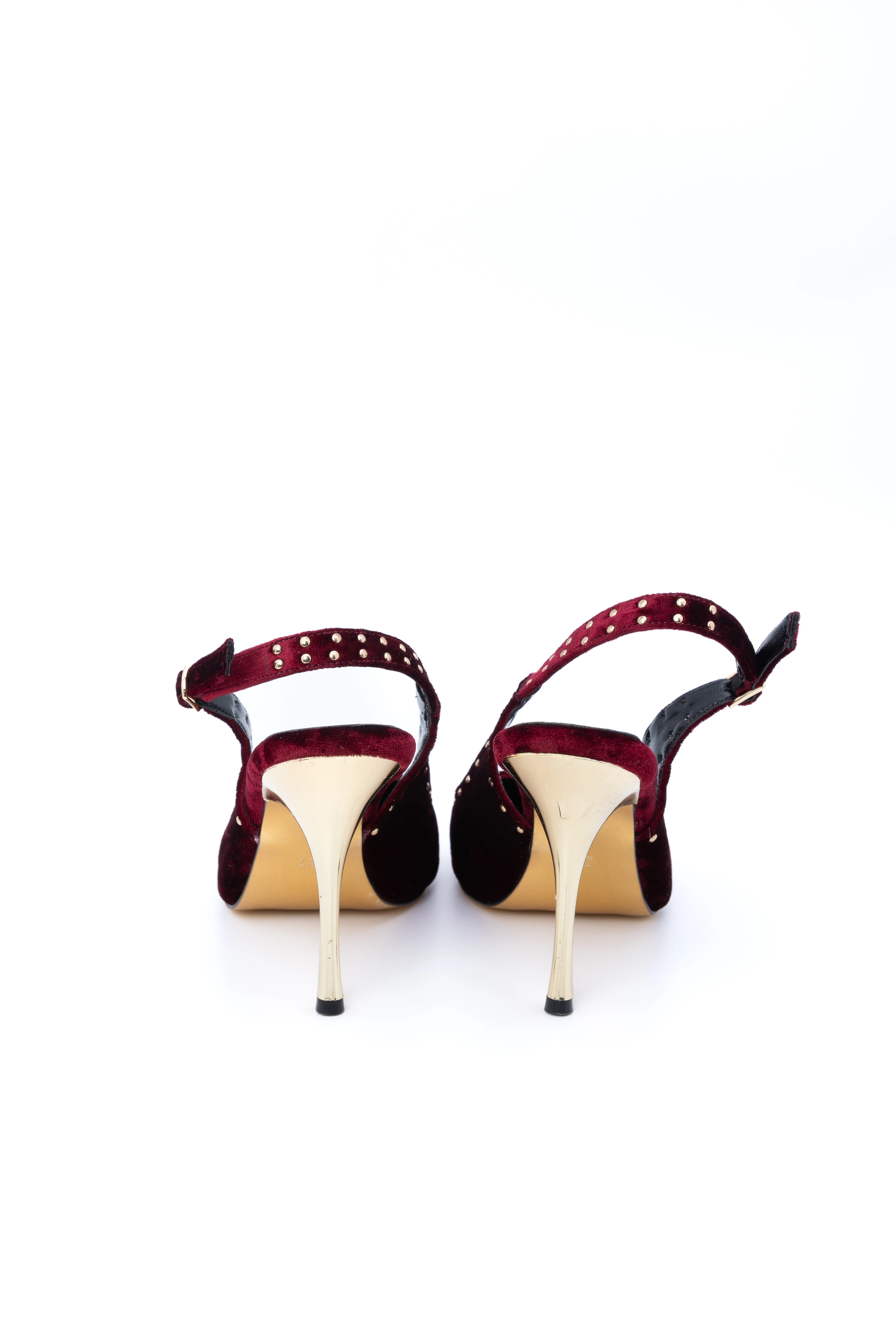 Firuze Nakış Detaylı Topuklu Ayakkabı