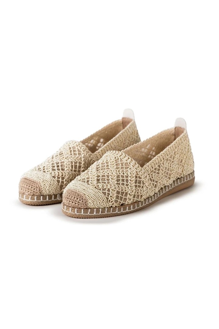 Mayfair Bej Dantel Detaylı Espadril