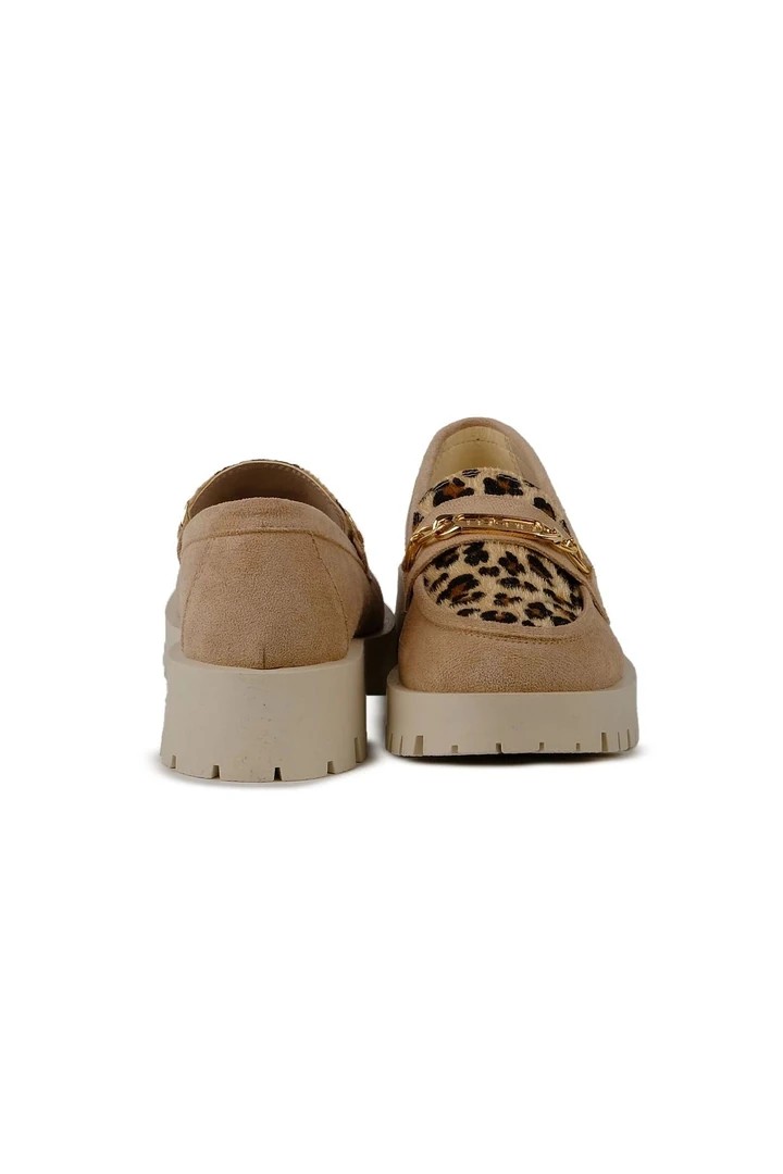Brenda Bej Leopar Desenli Loafer