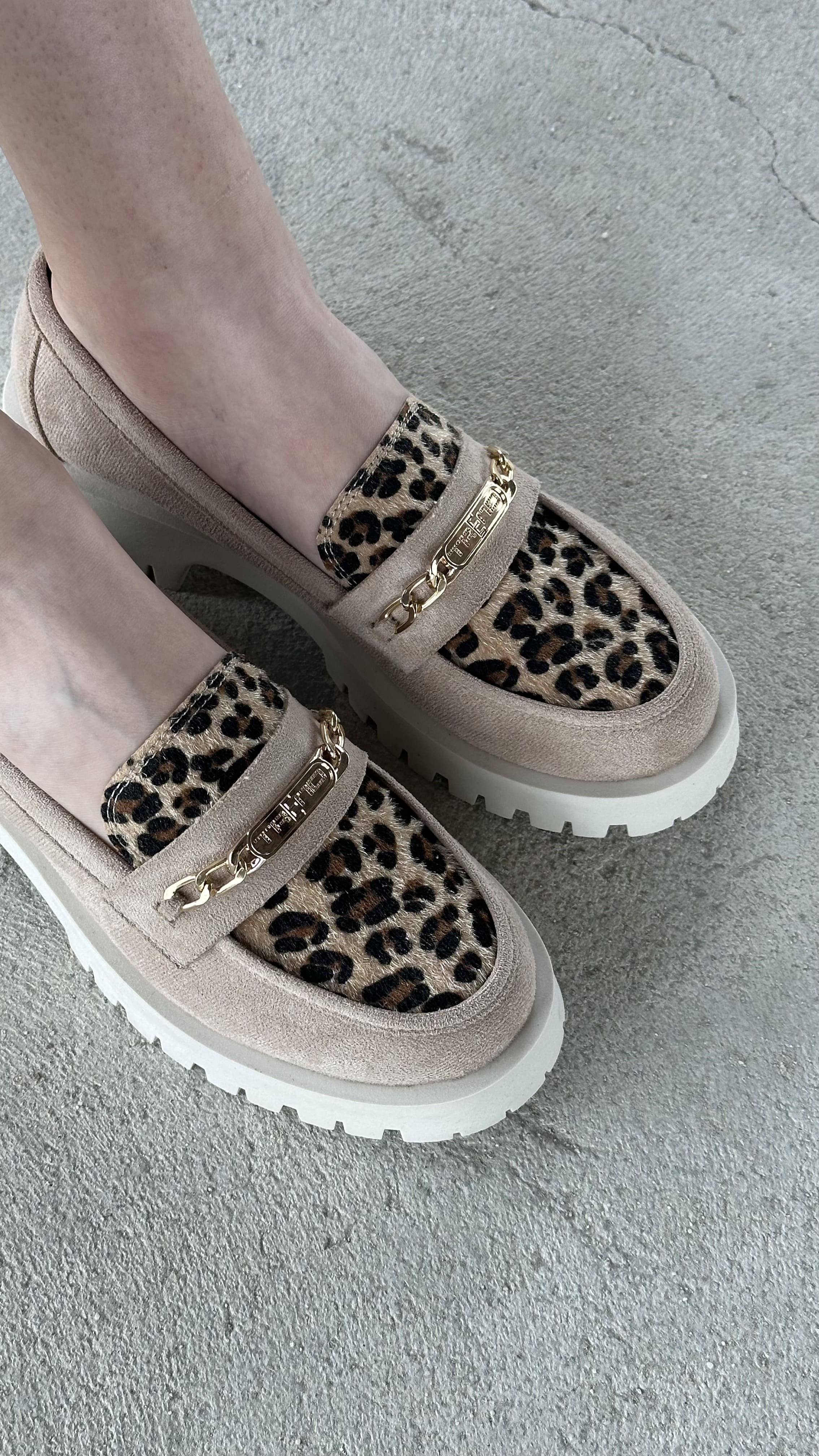 Brenda Leopar Desenli Loafer