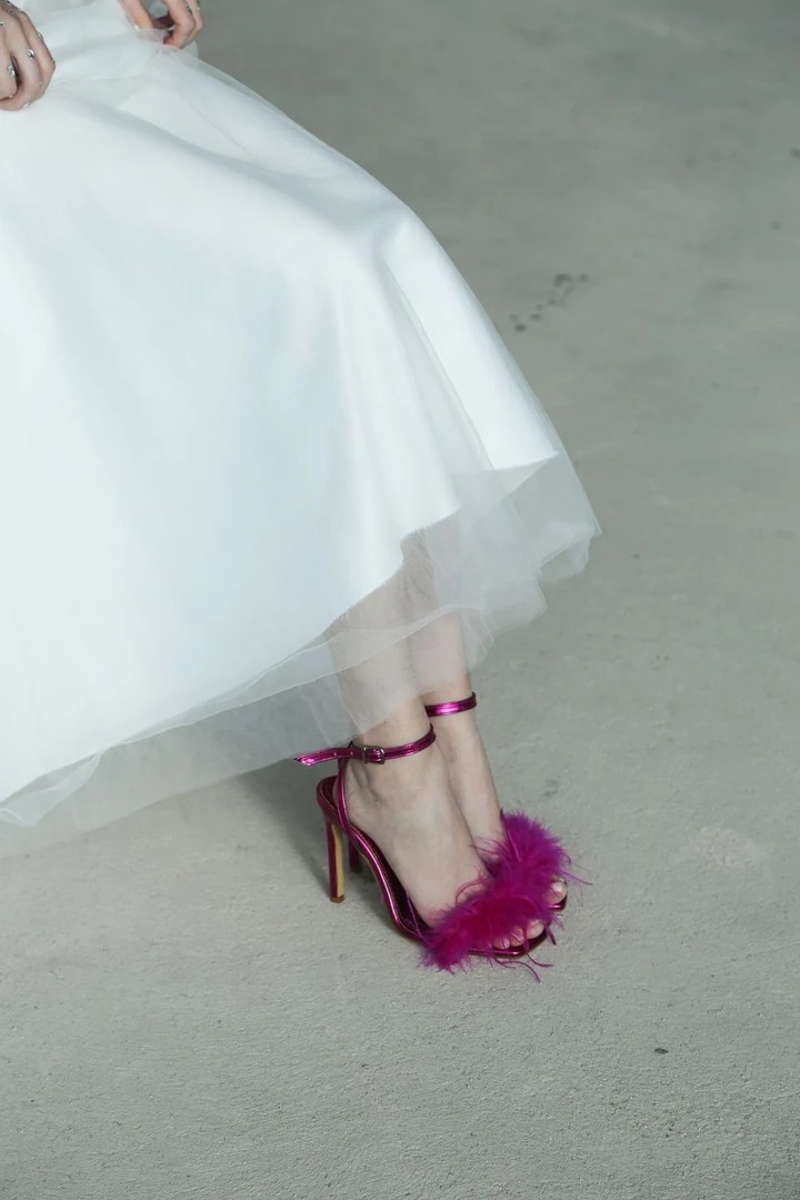 Diva Tüylü Stiletto Fuşya