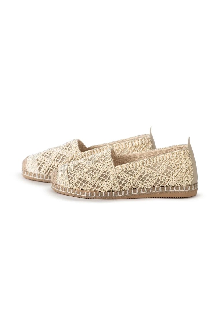 Mayfair Bej Dantel Detaylı Espadril