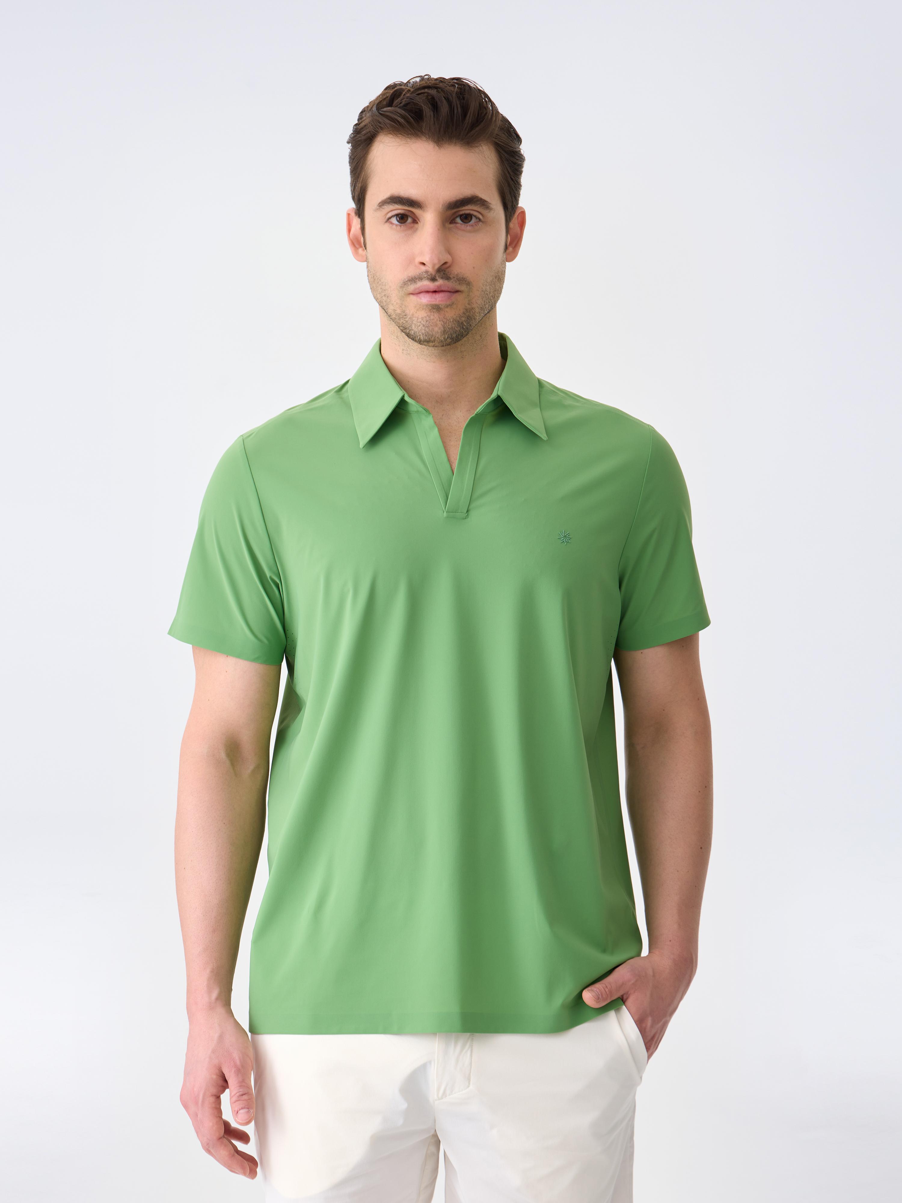 AIRY POLO - Lichen green