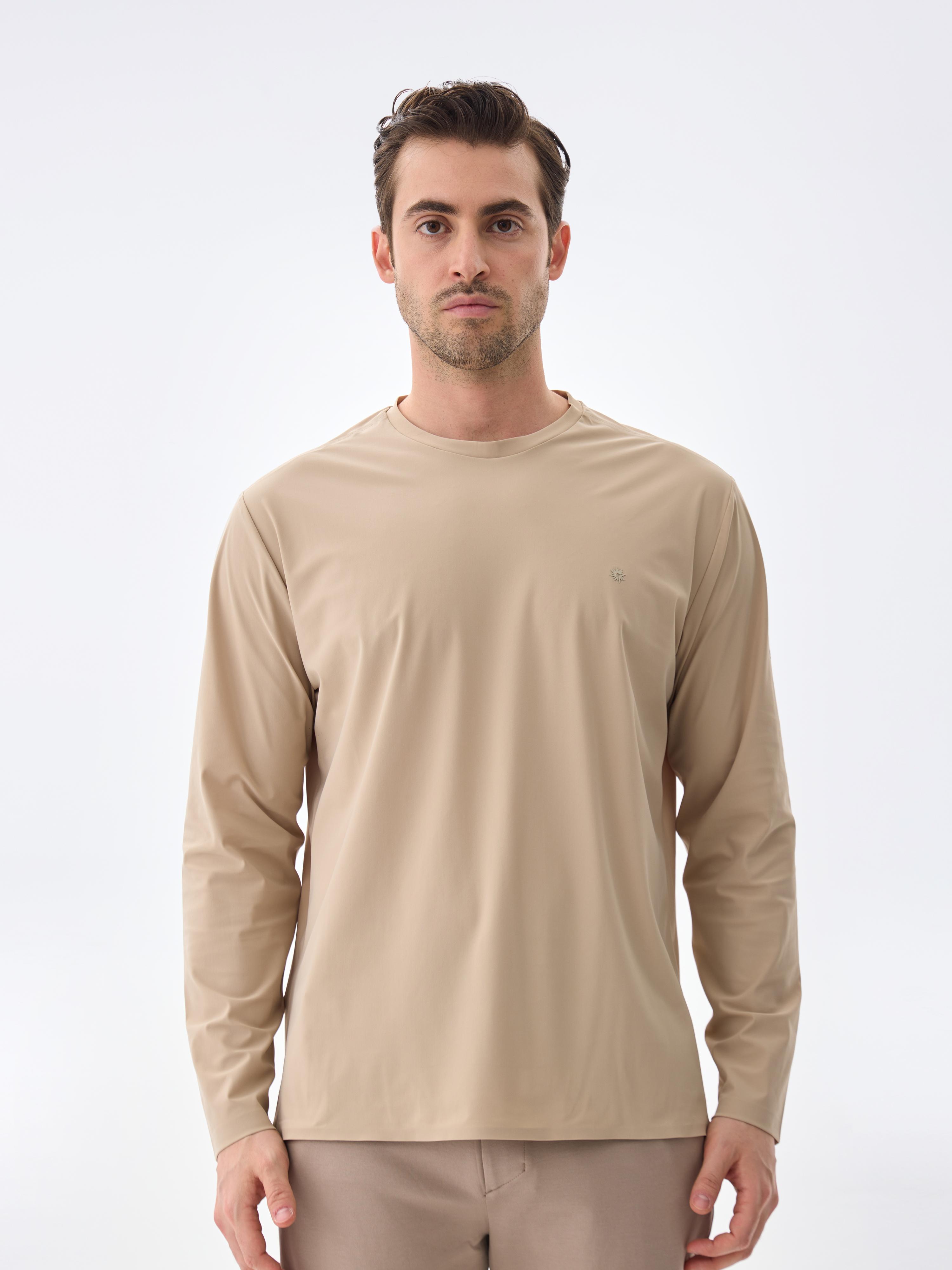 SUPER CREW LS T-SHIRT - BEIGE