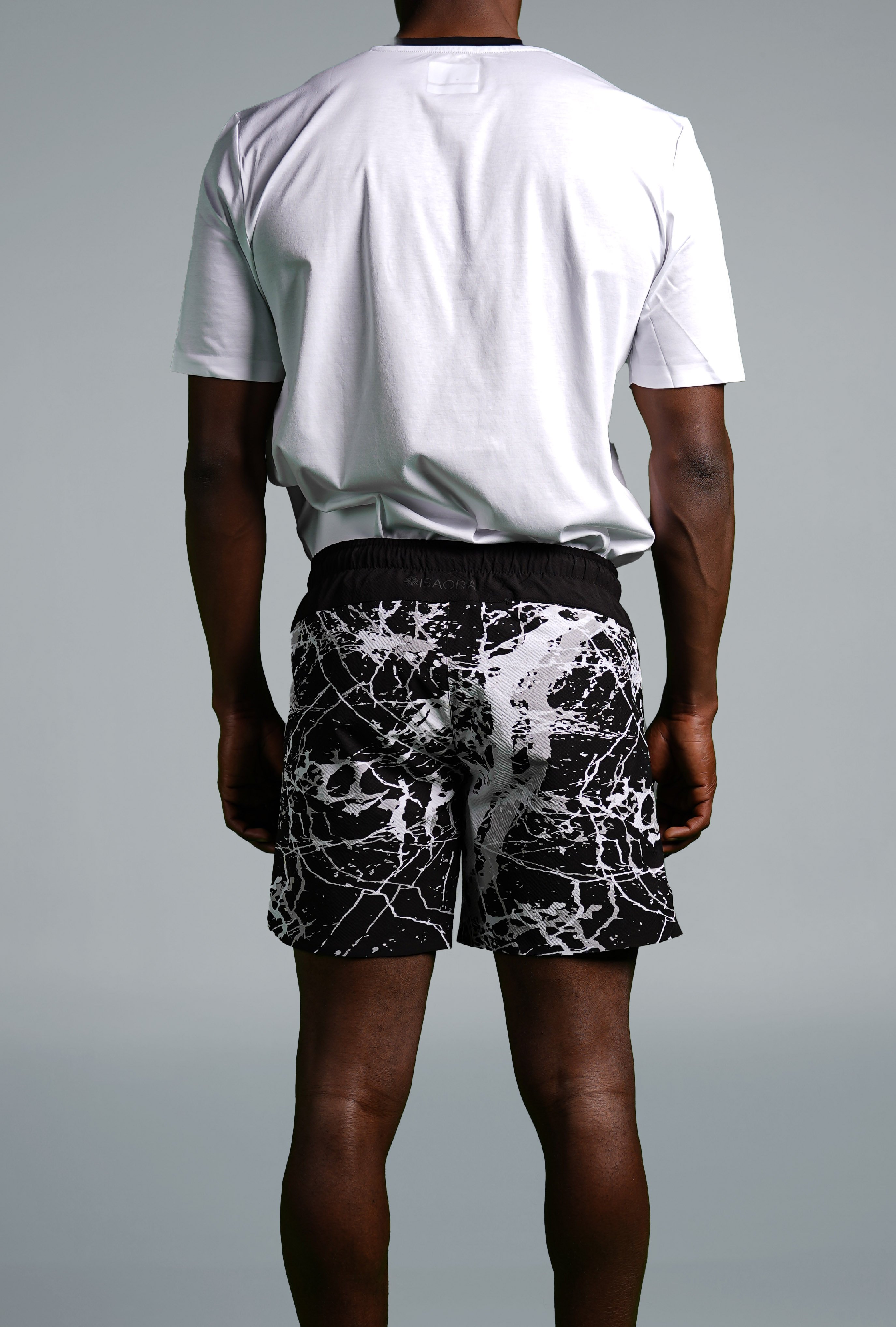 MARBLE PRINT SWIM TRUNK 