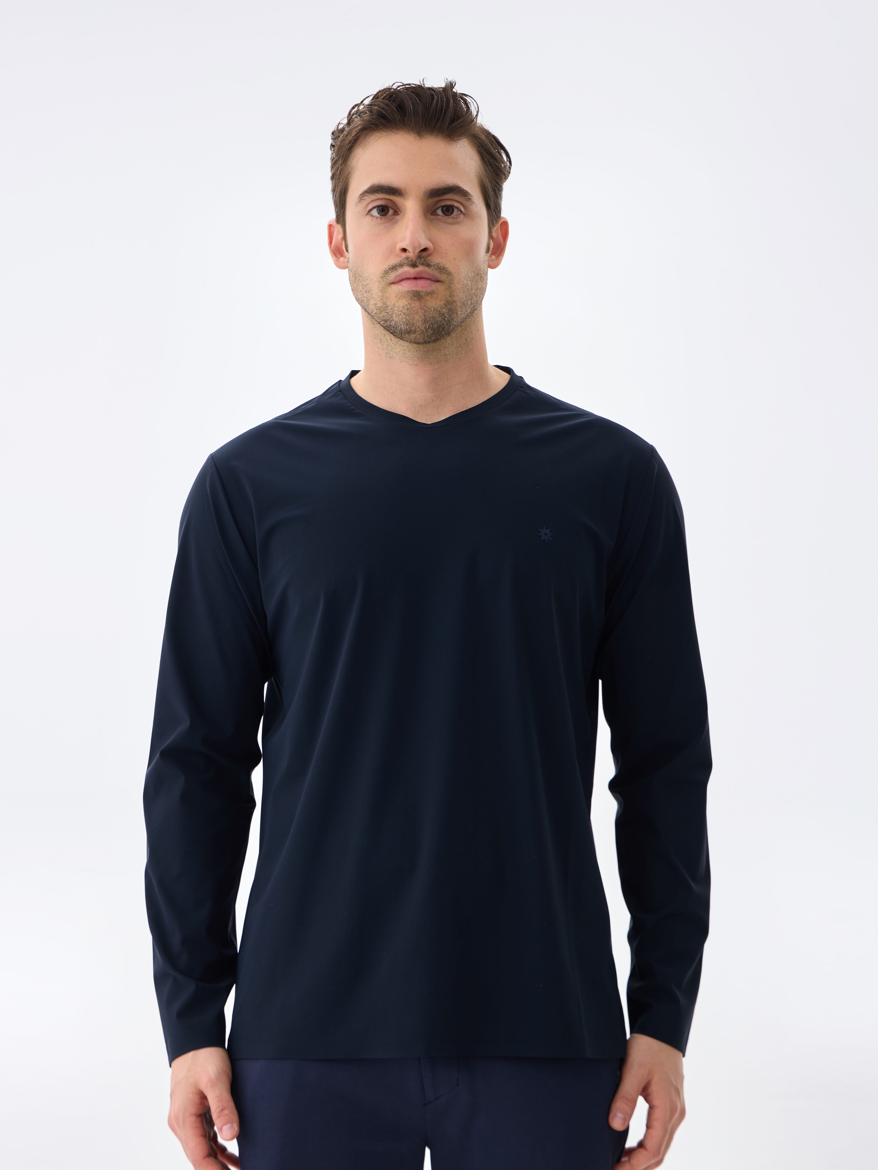 SUPER CREW LS T-SHIRT - NAVY
