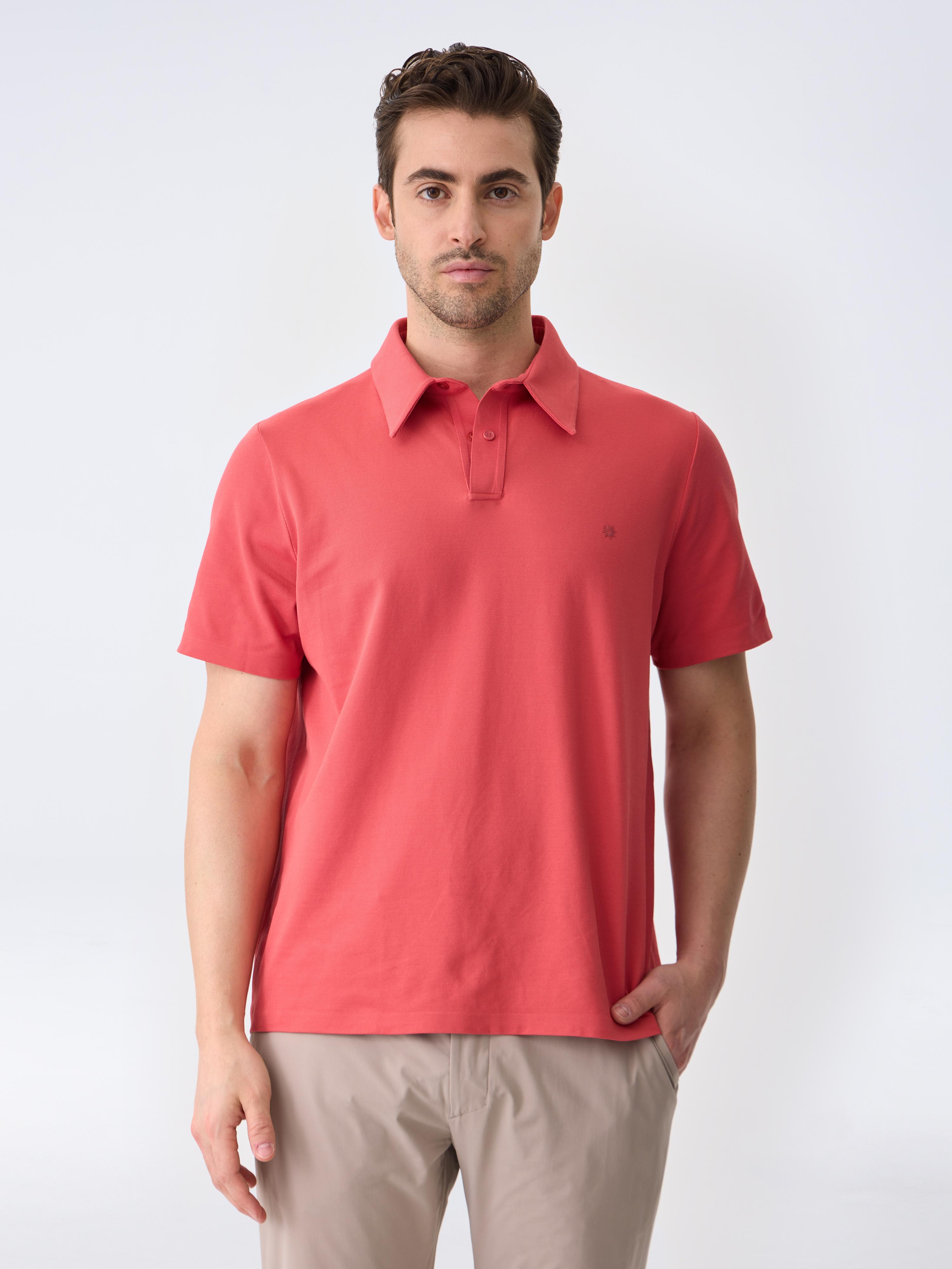 ALL DAY POLO PIQUE - POWDER RED