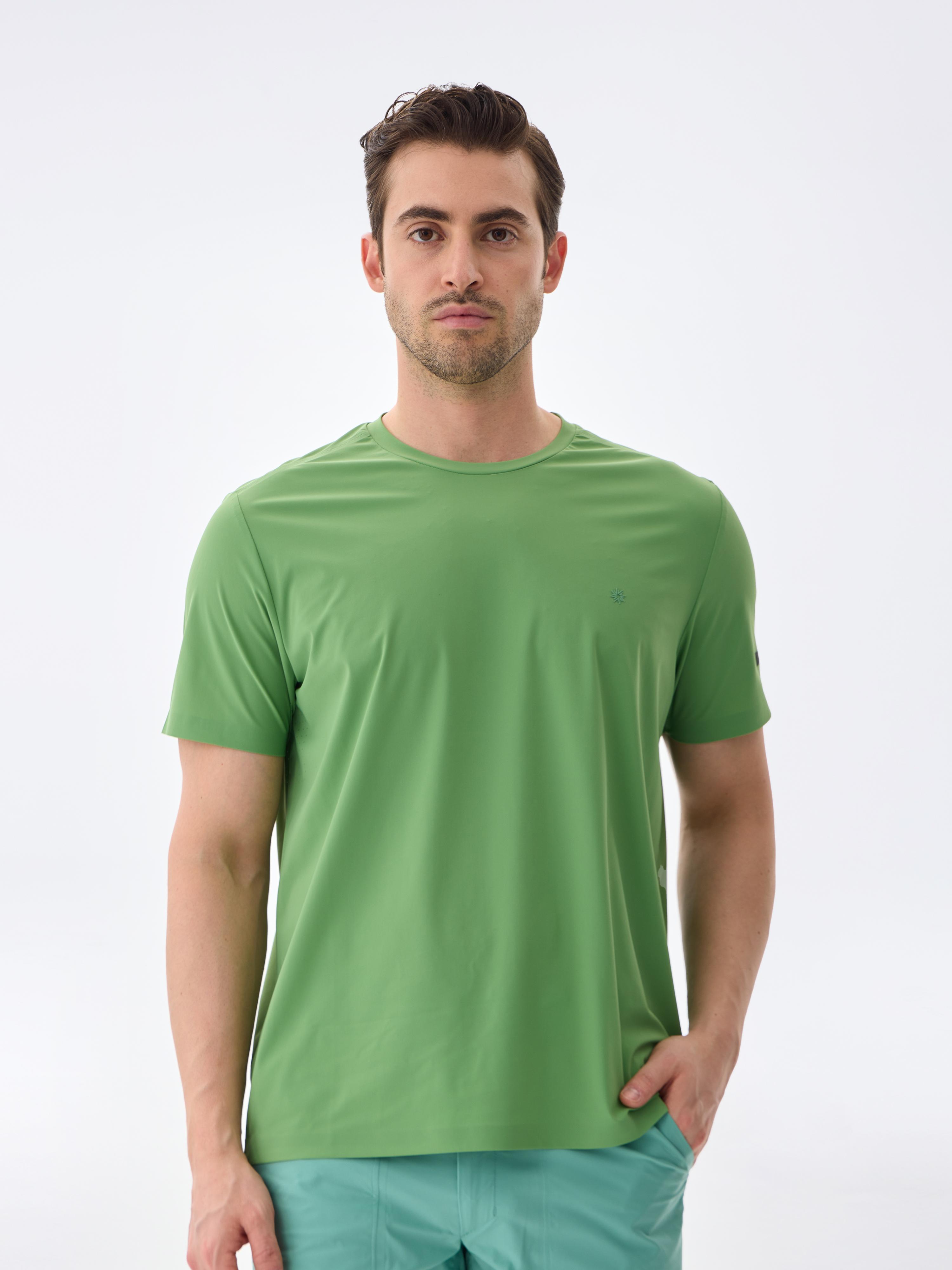 SUPER CREW KISA KOLLU TİŞÖRT - WATER GREEN