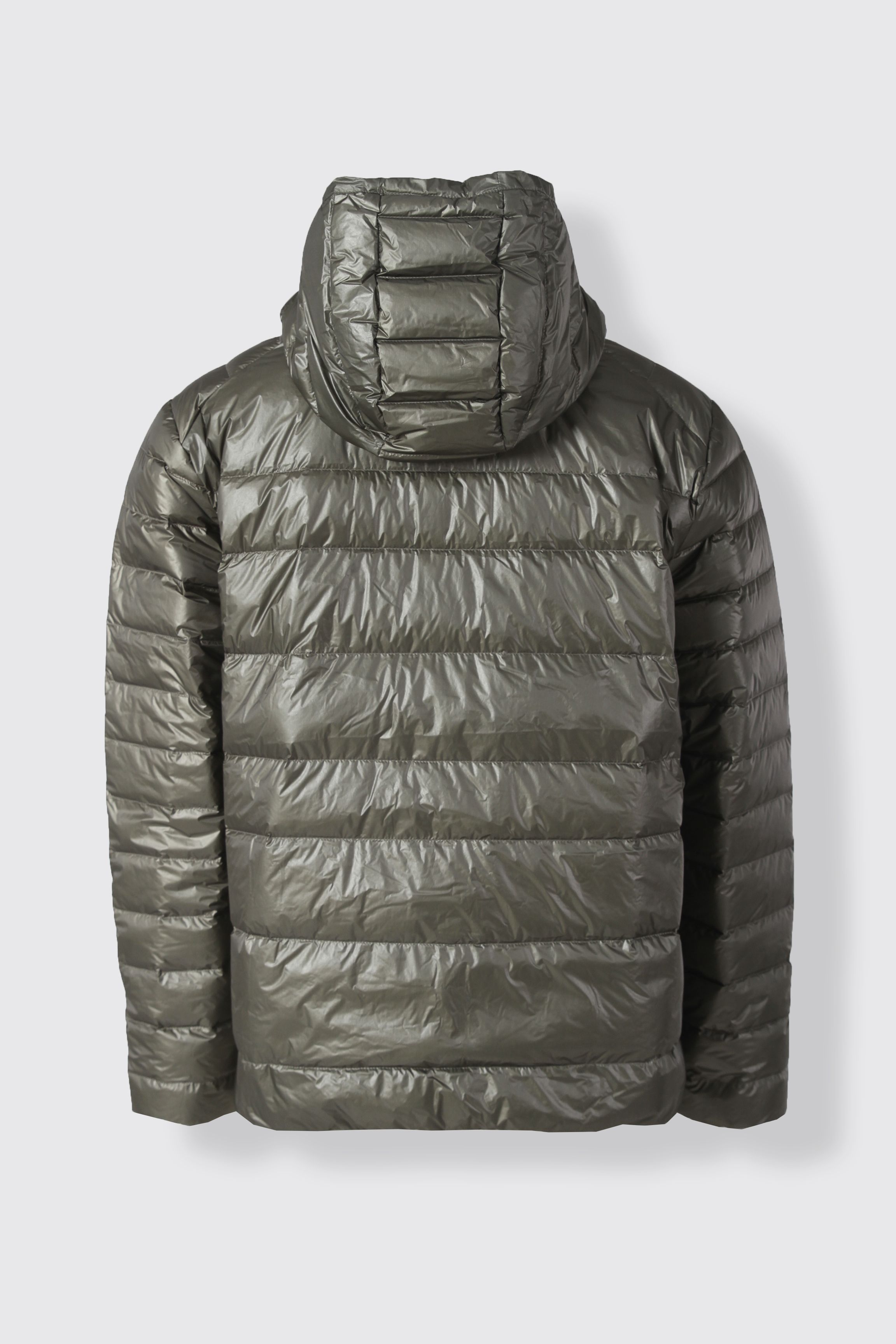 HOODED BOLD DOWN JACKET - LICHEN GREEN