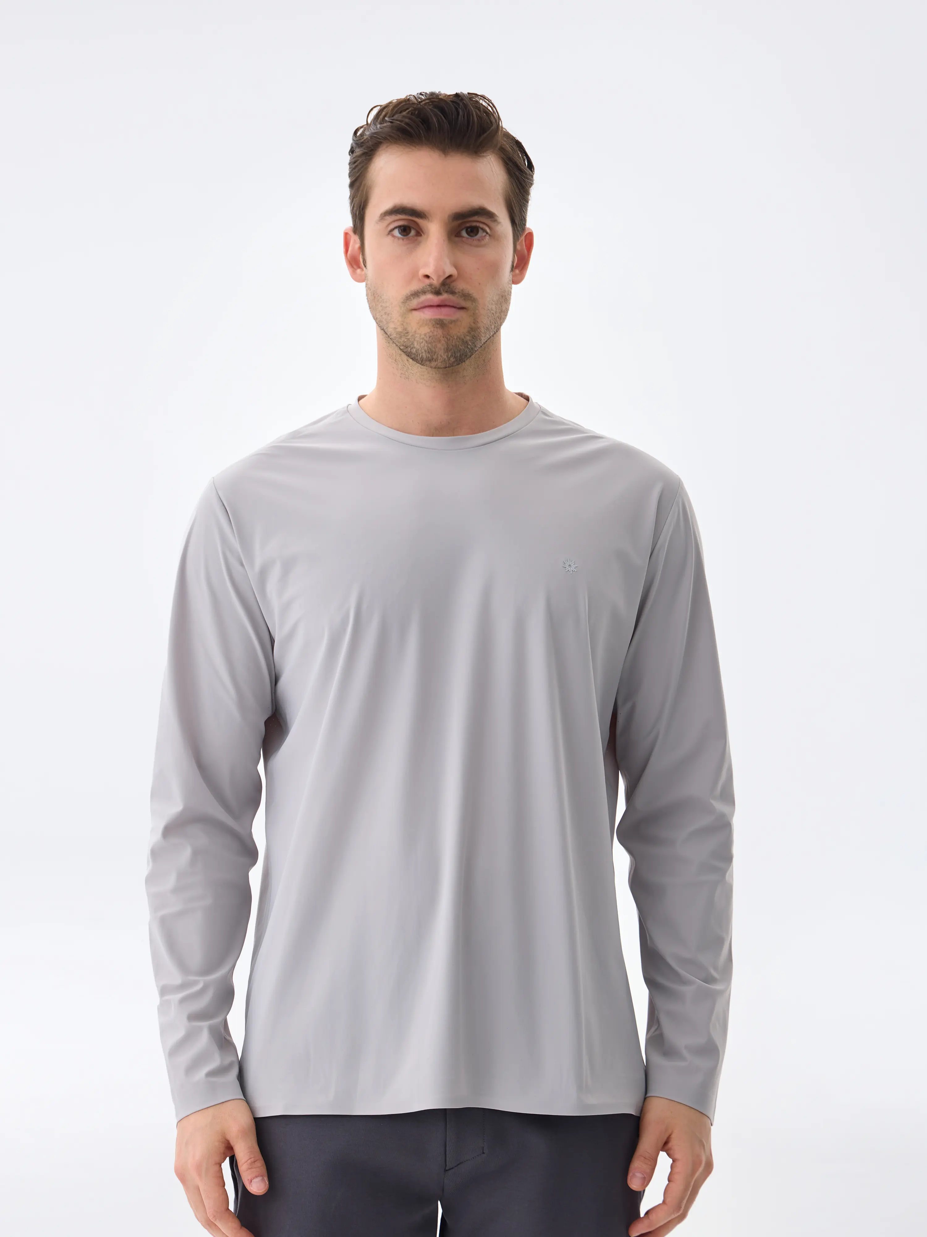 SUPER CREW LS T-SHIRT - ULTIMATE GREY