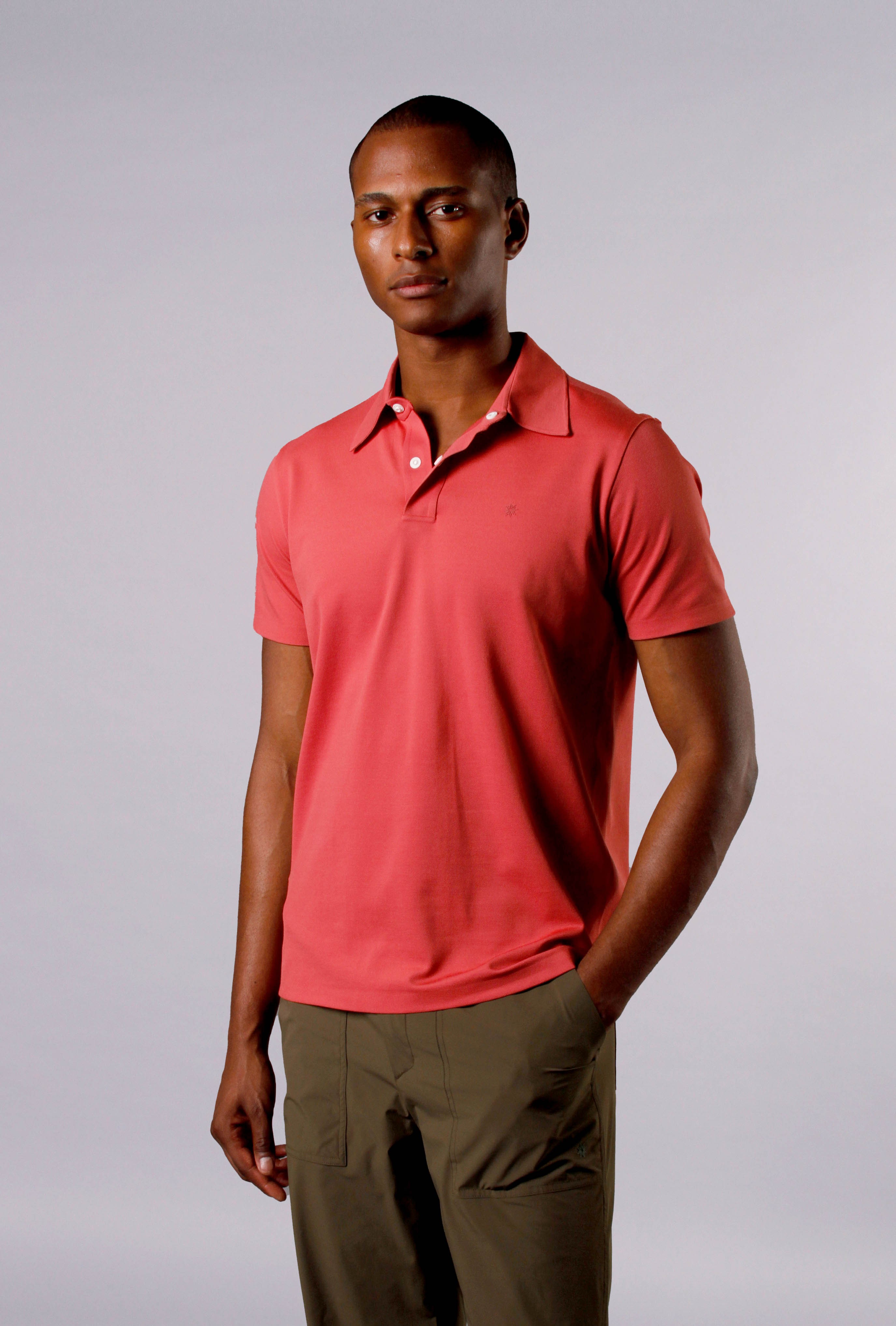 ALL DAY POLO PIQUE - POWDER RED