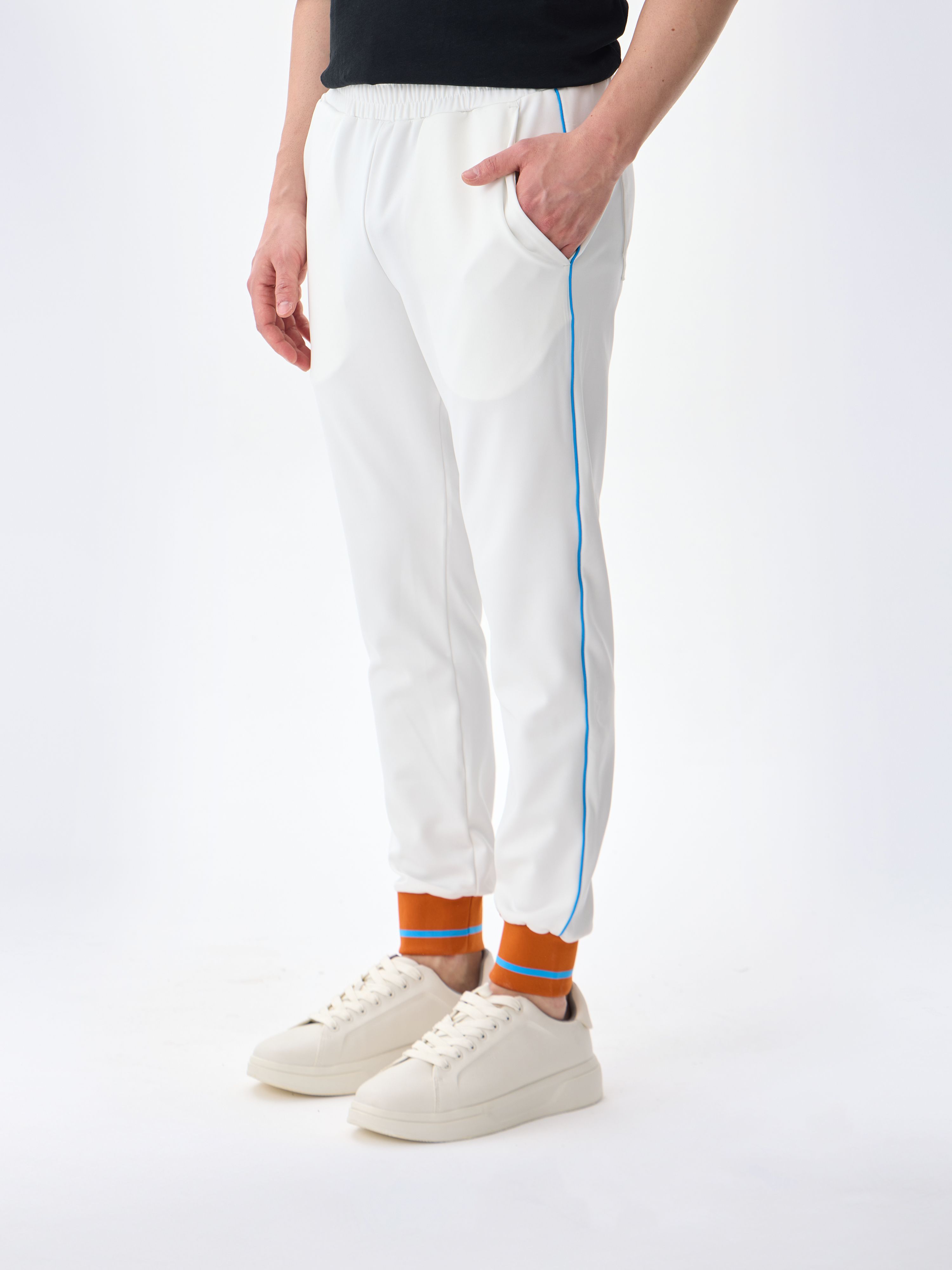 RIB PANT - WHITE