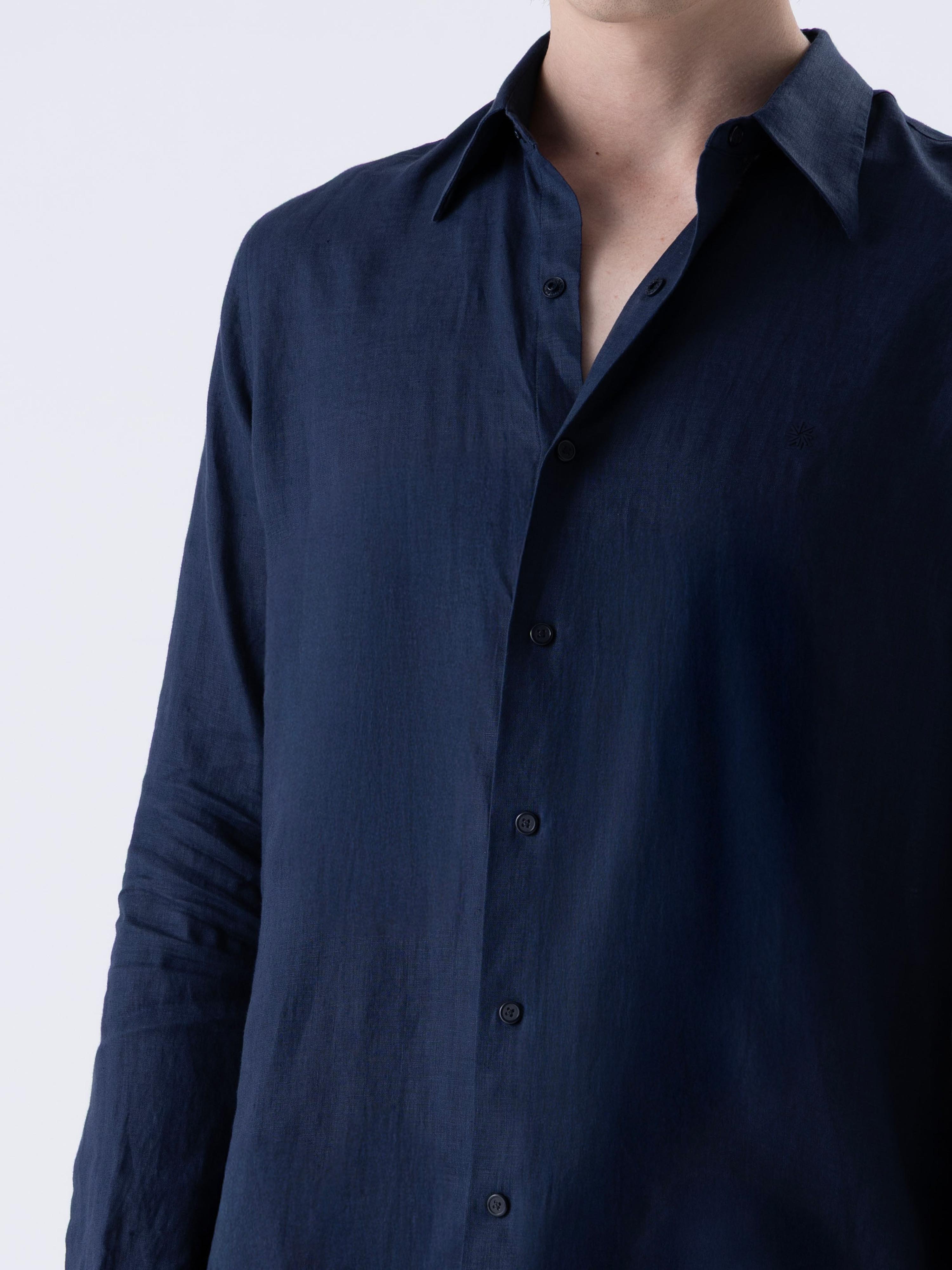 THE LINEN SHIRT - NAVY