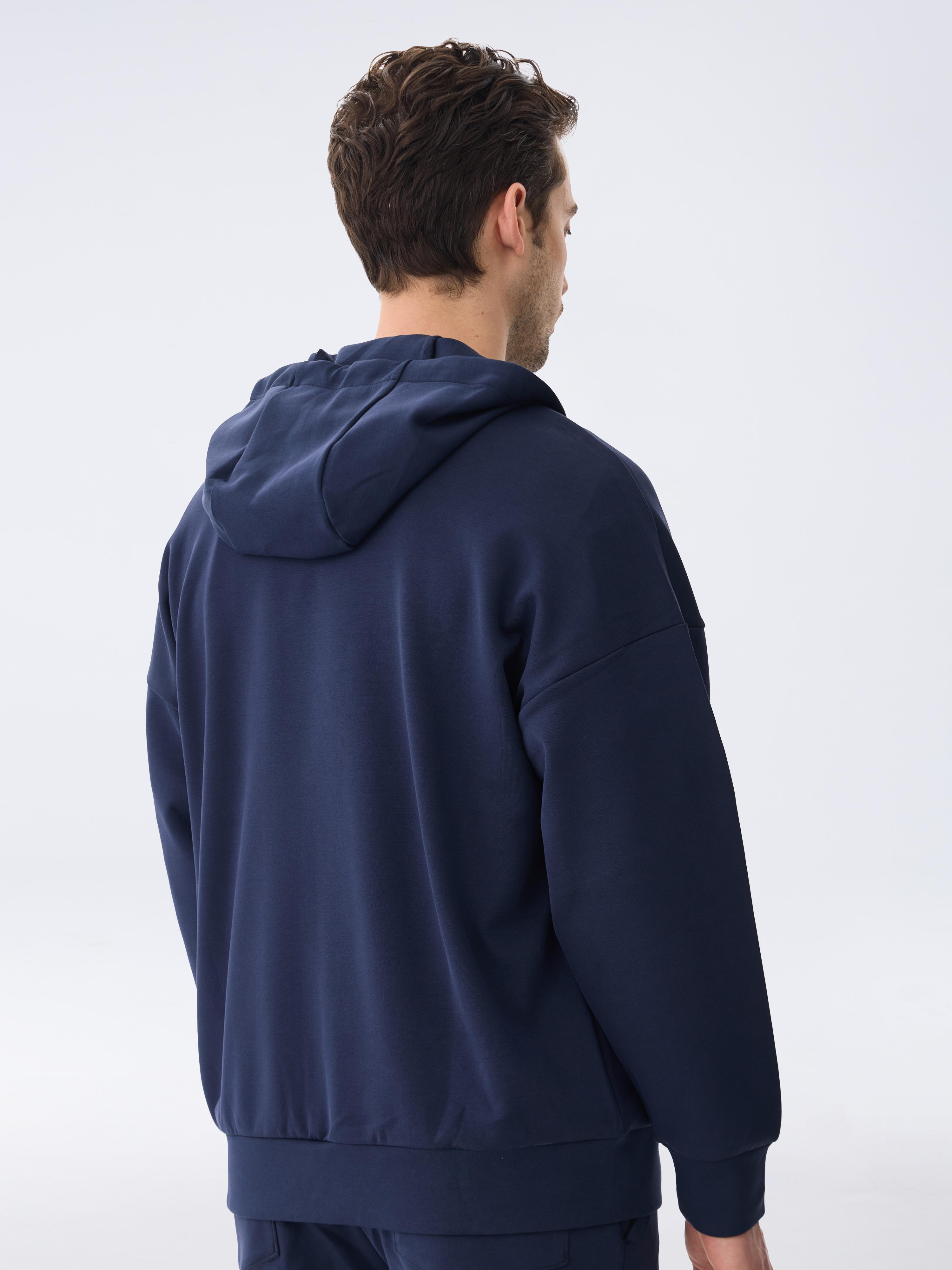 GIZA COTTON SWEAT - NAVY