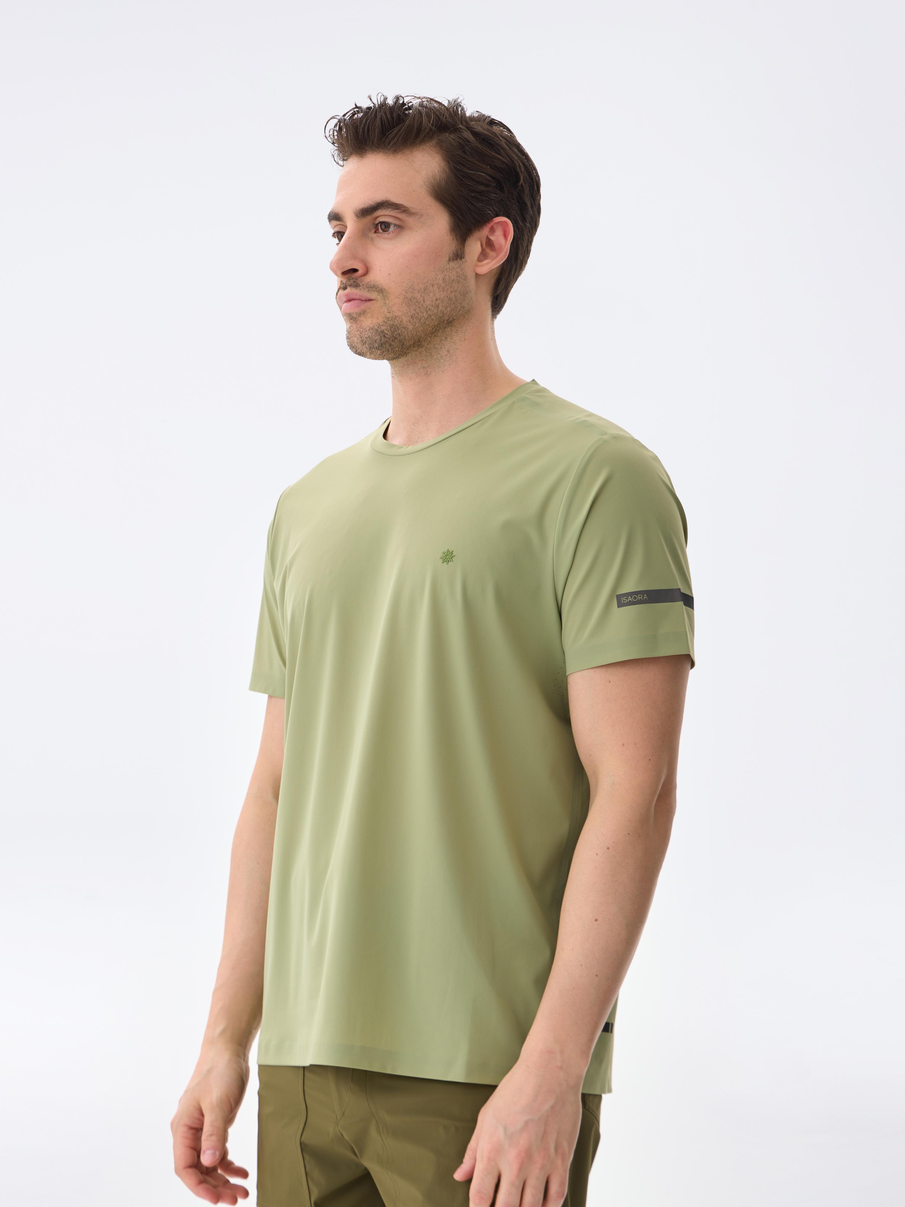 SUPER CREW KISA KOLLU TİŞÖRT - Lichen green
