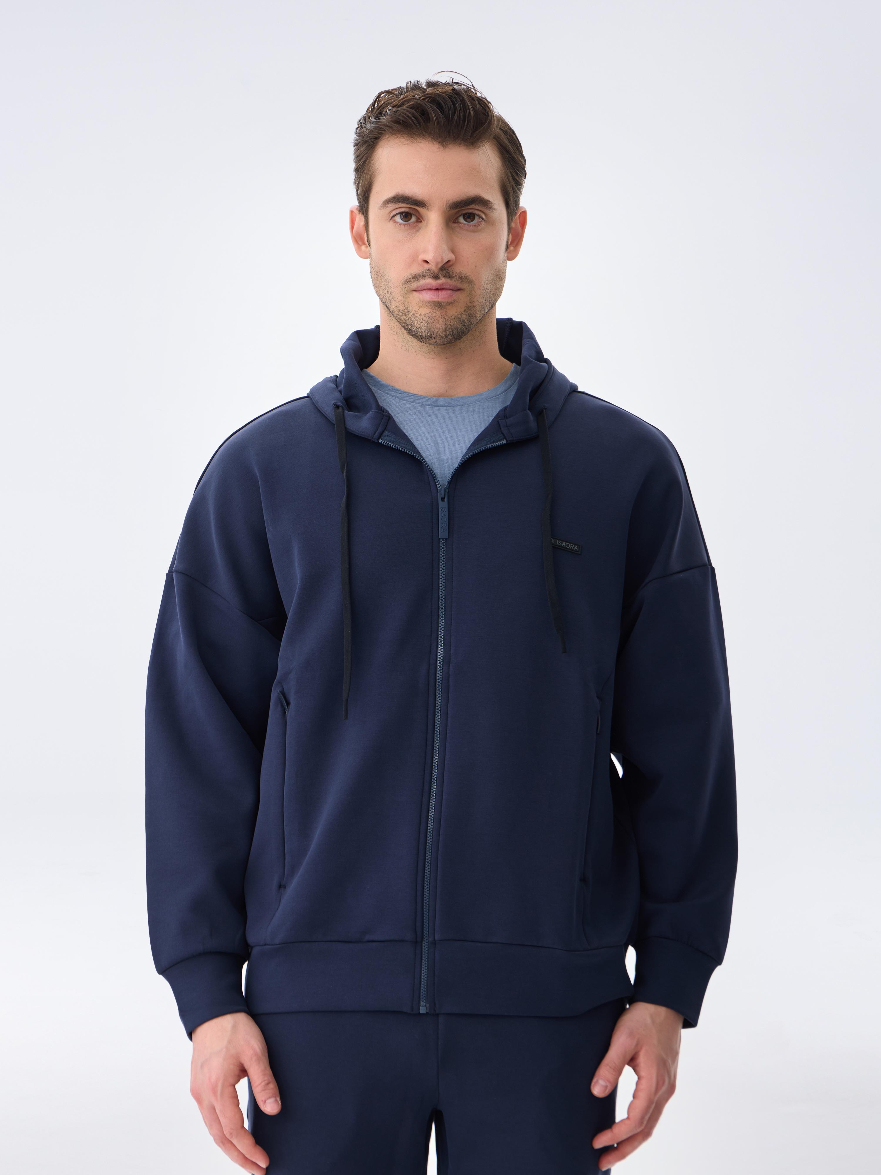 GIZA COTTON SWEAT - NAVY